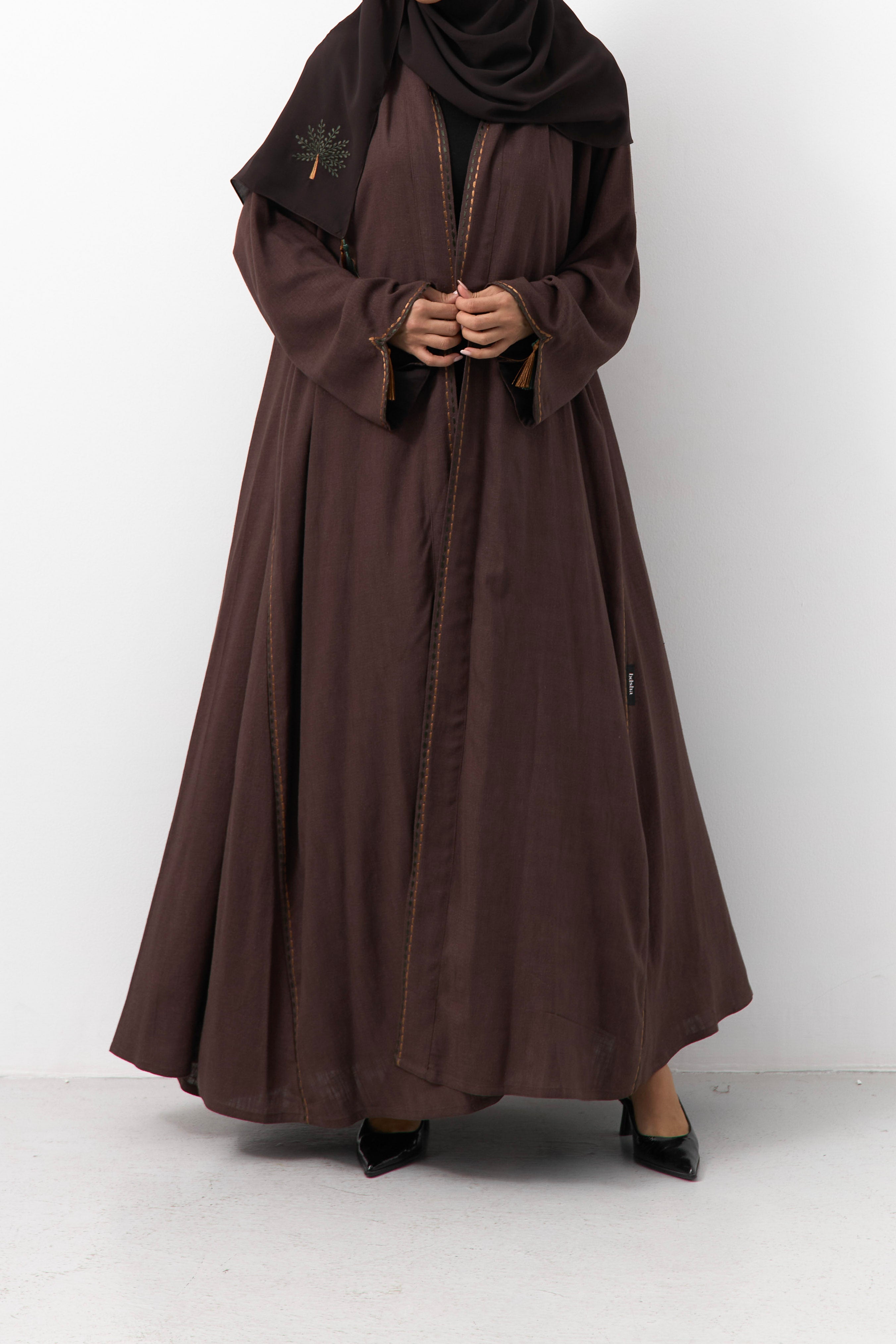 Palm Tree Embroidery Abaya