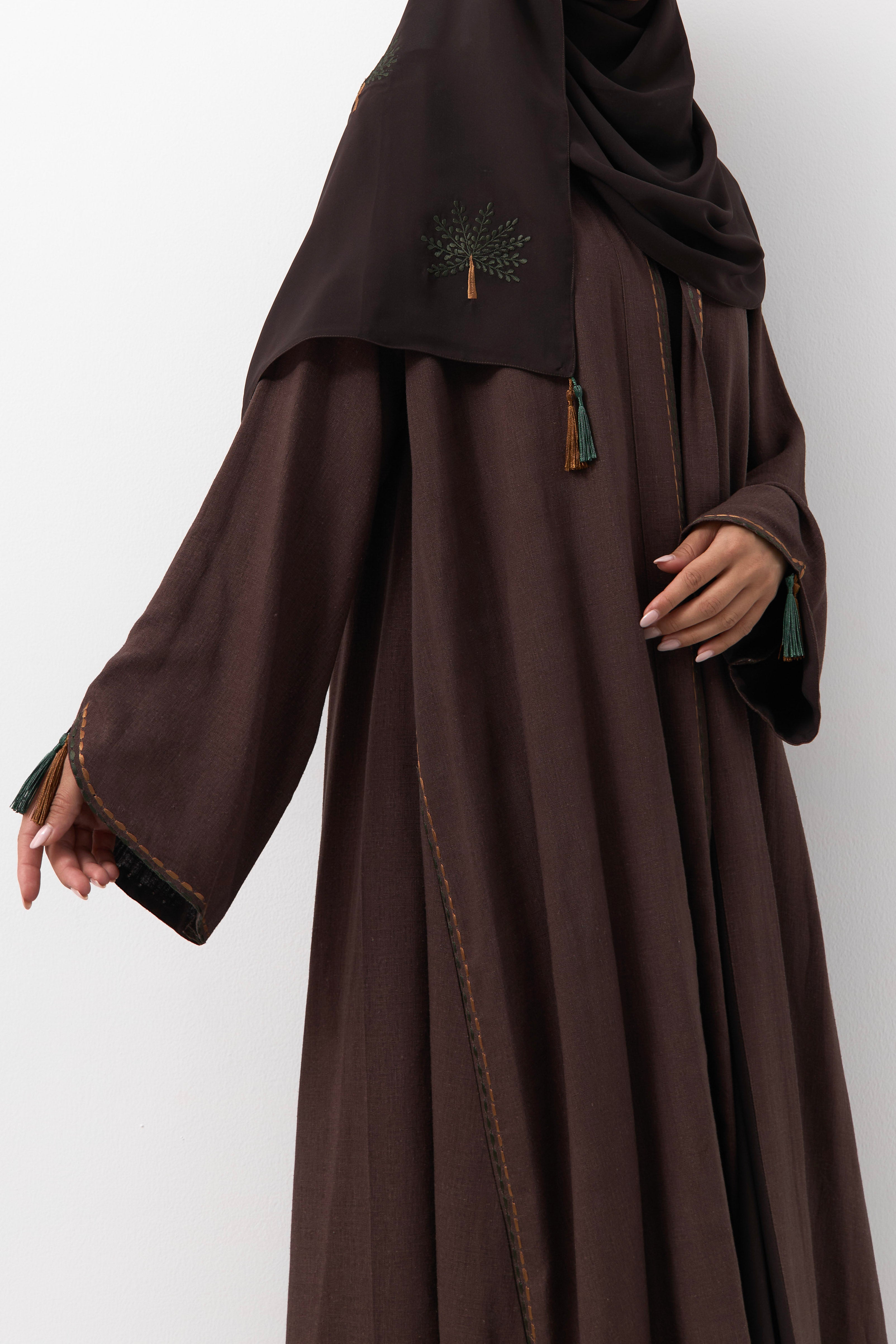 Palm Tree Embroidery Abaya
