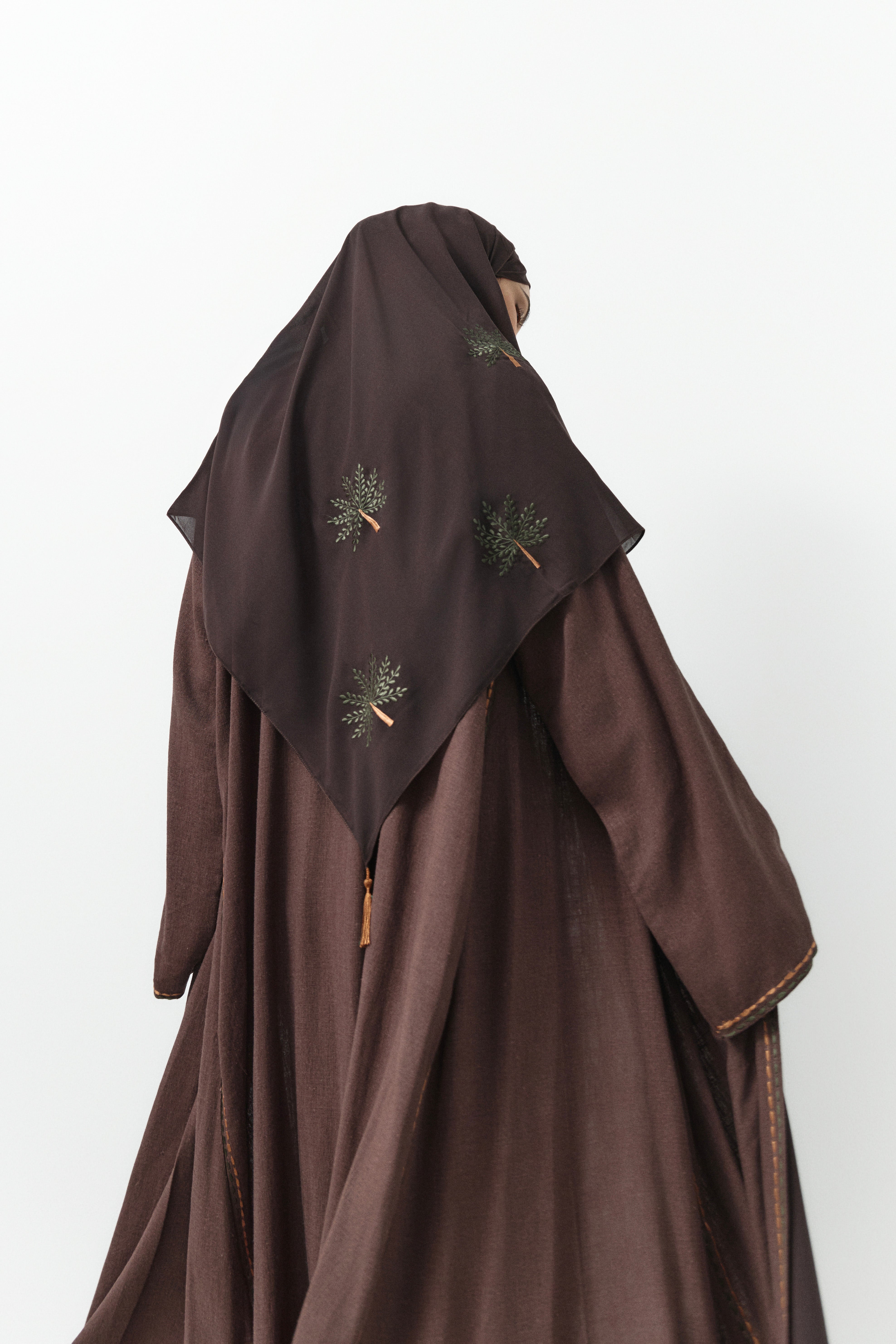 Palm Tree Embroidery Abaya