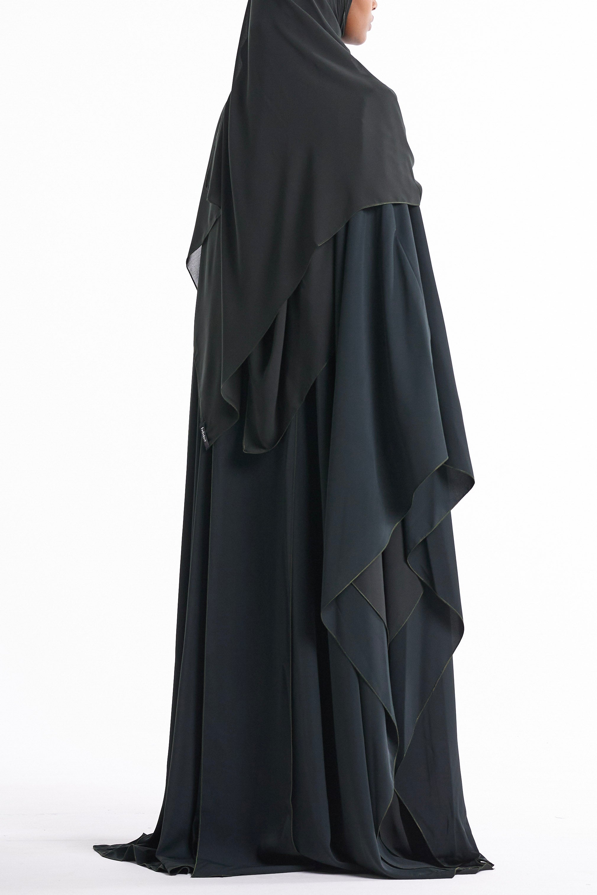 Bottle Green Cape Set