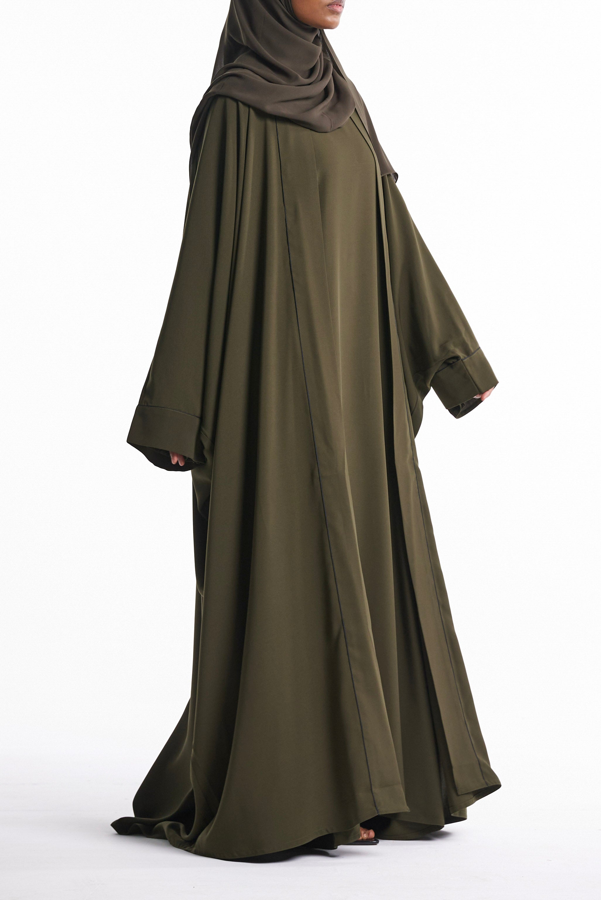 Olive Open Abaya