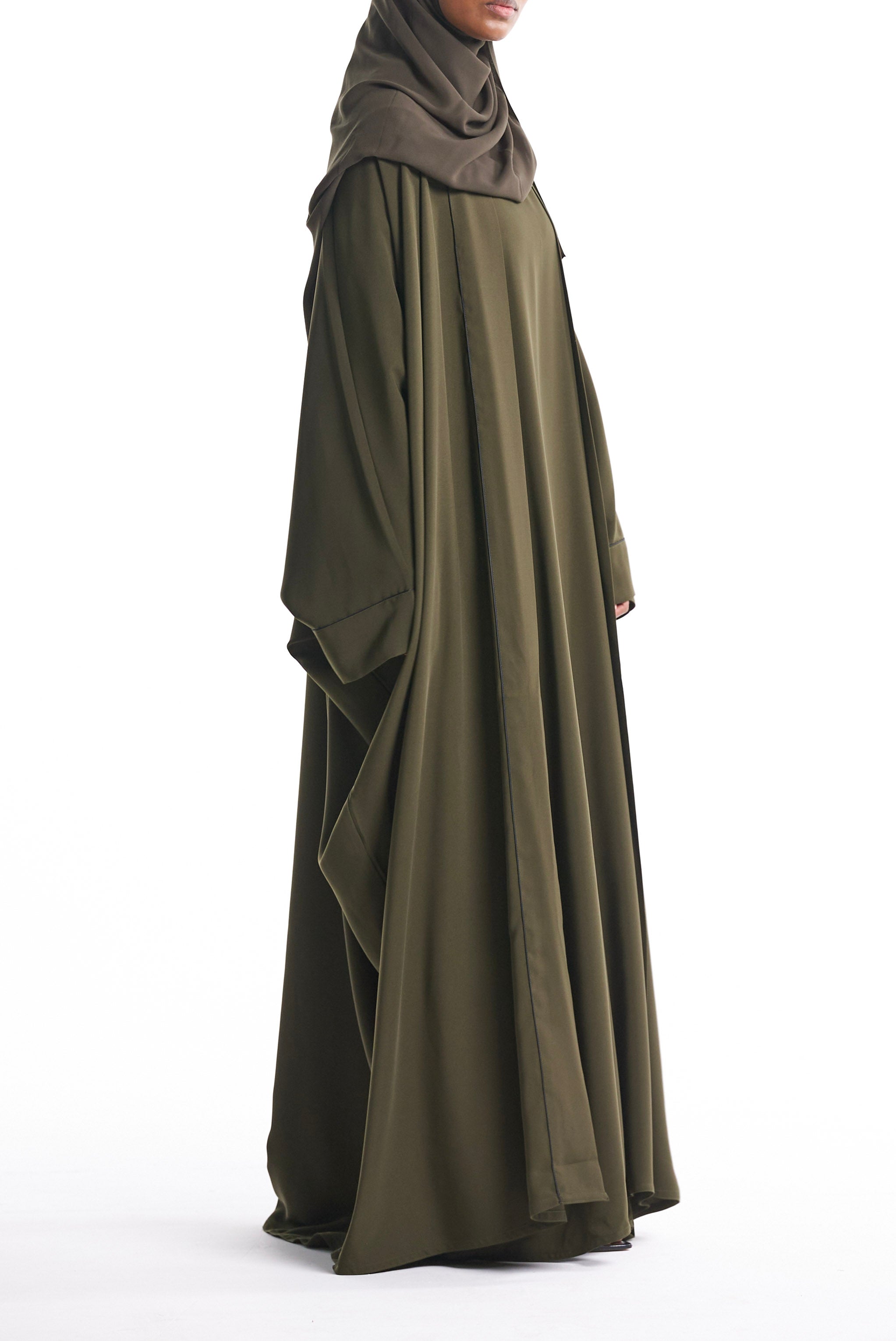 Olive Open Abaya