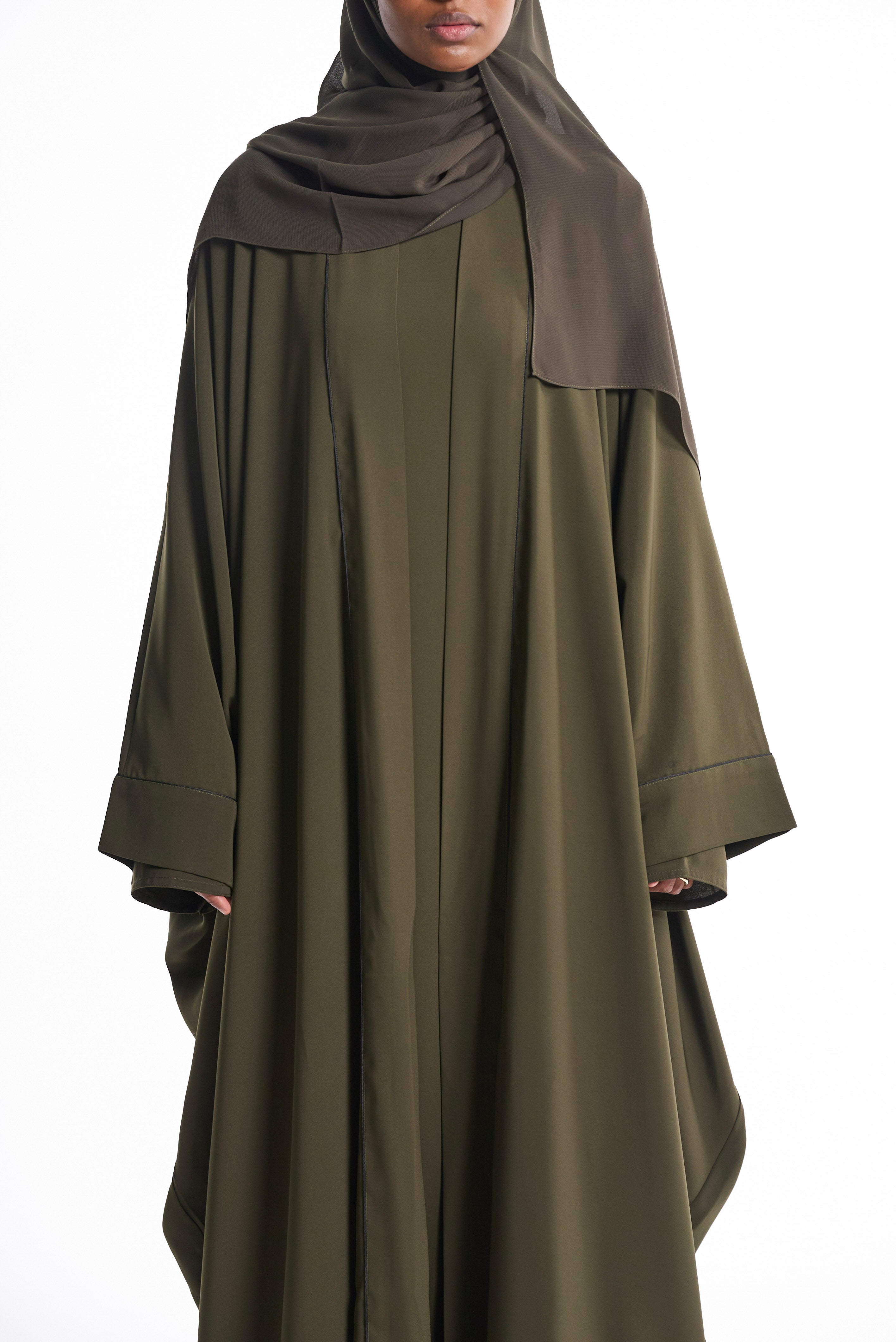 Olive Open Abaya