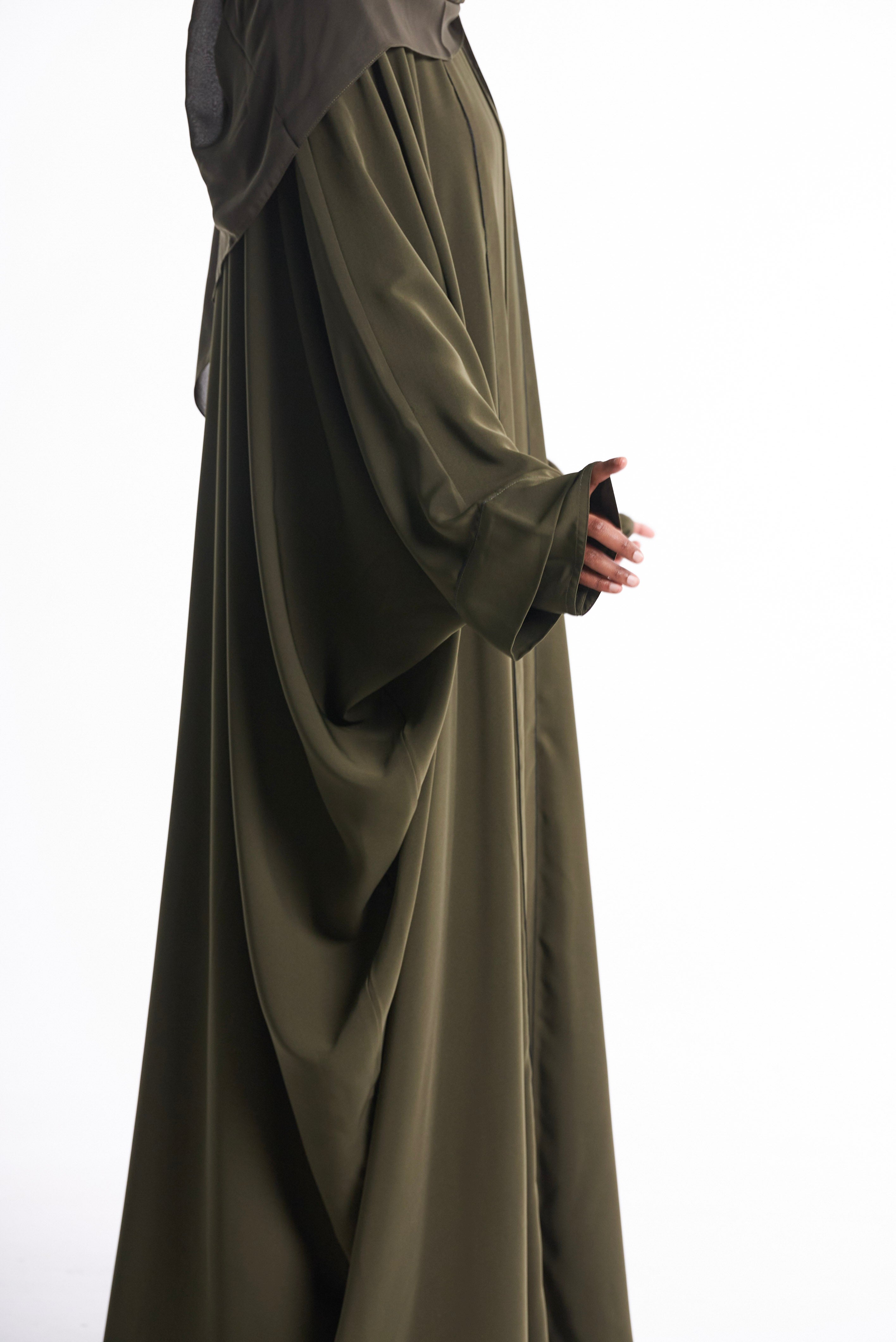 Olive Open Abaya