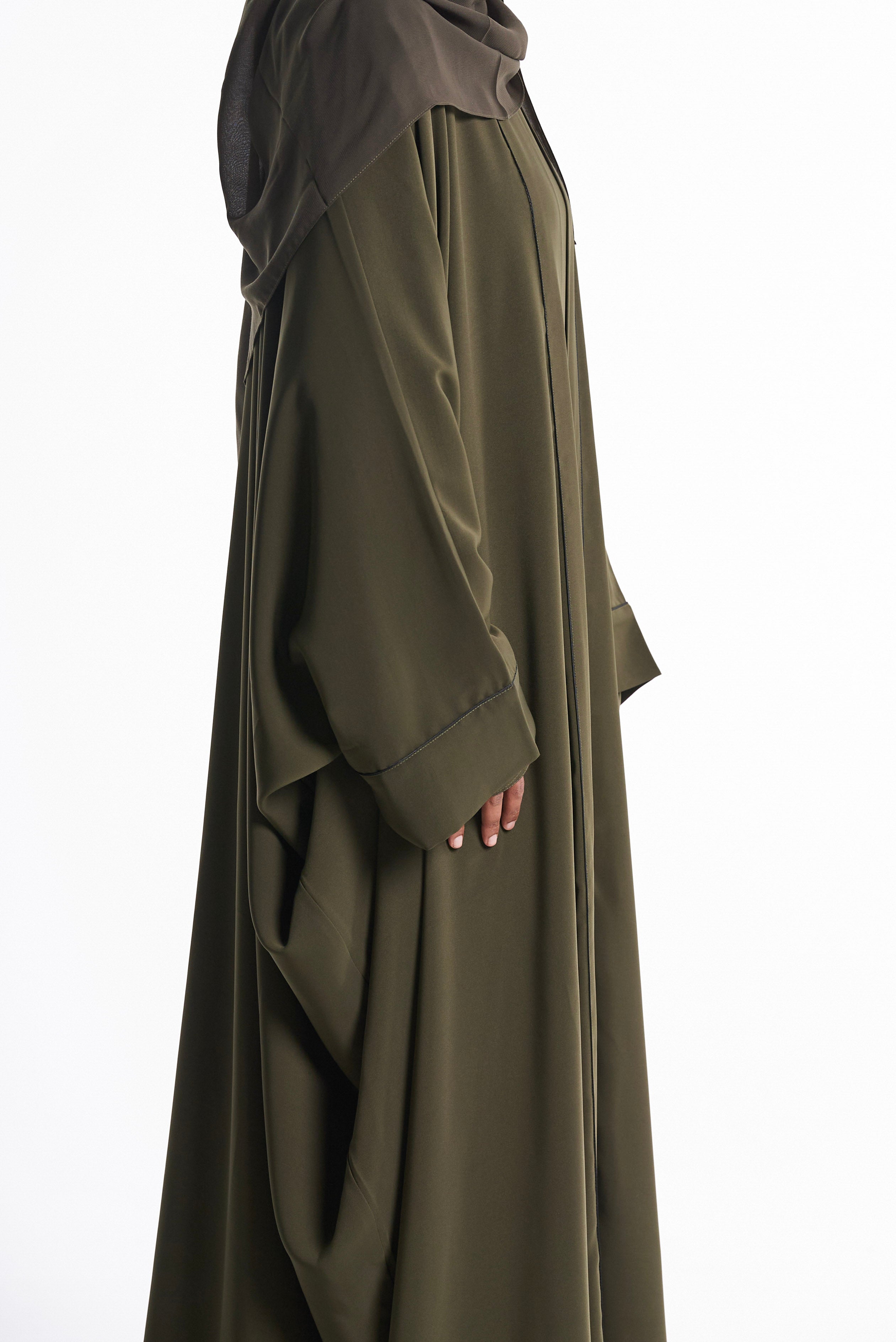Olive Open Abaya