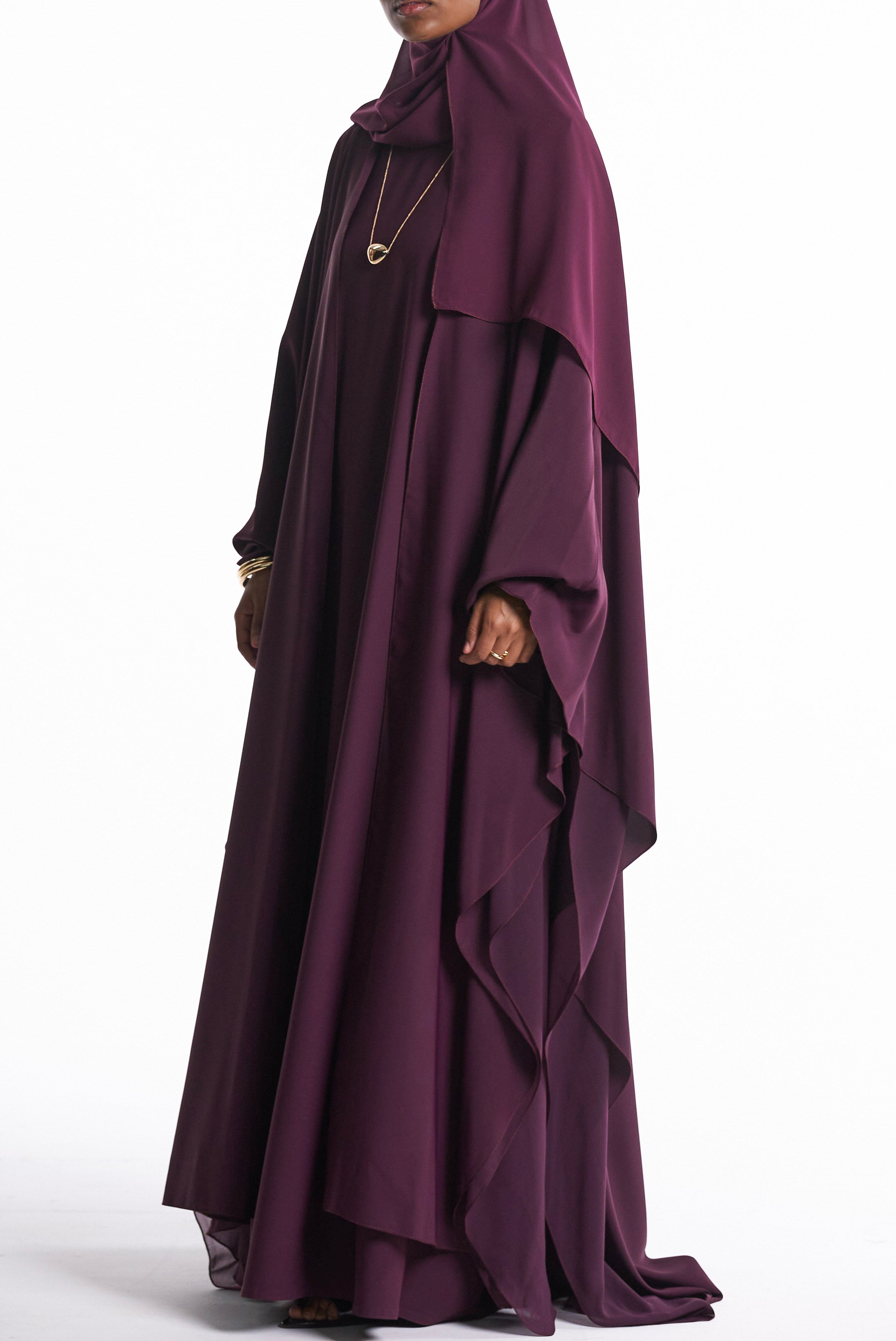 Plum Purple Cape Set