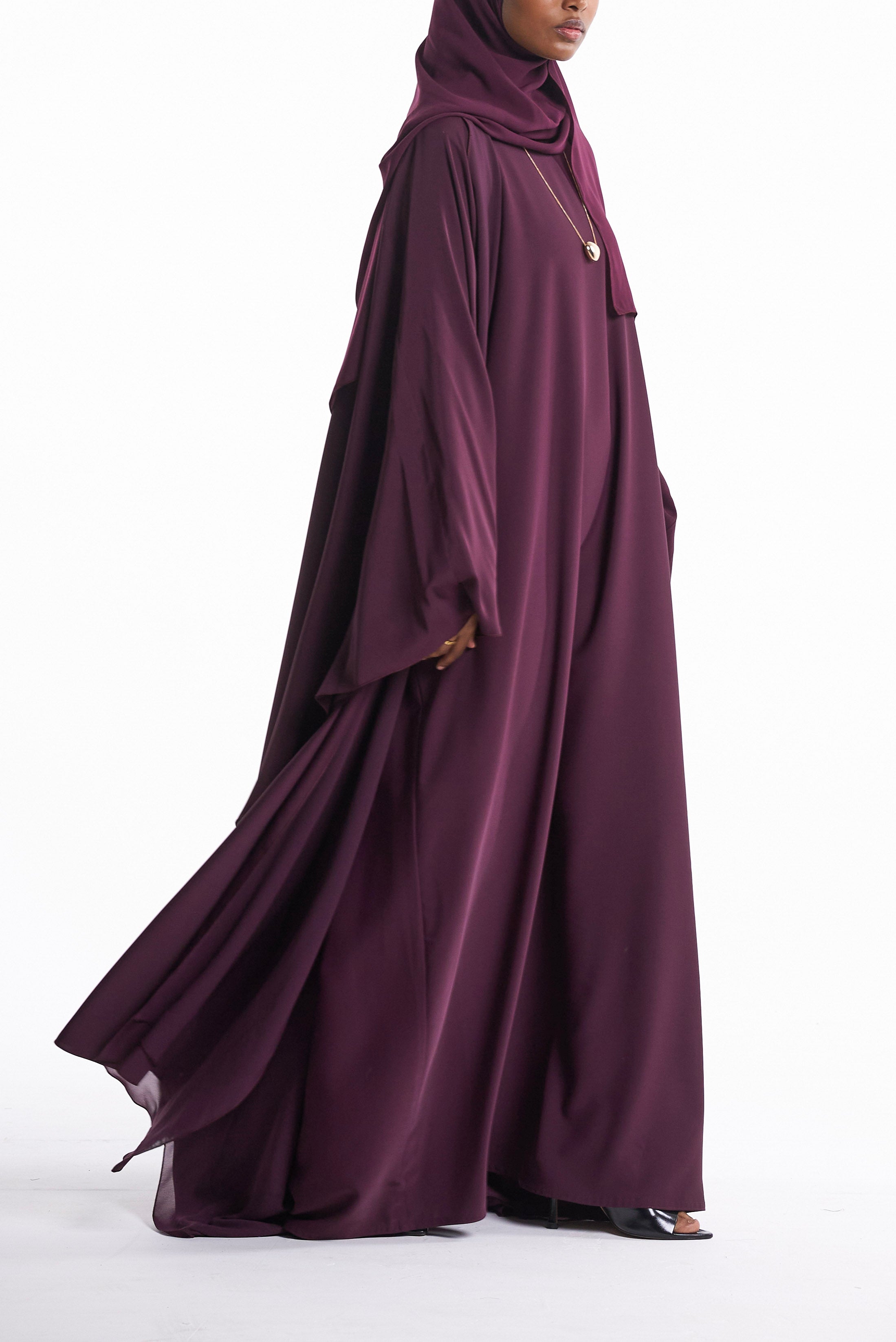 Plum Purple Cape Set