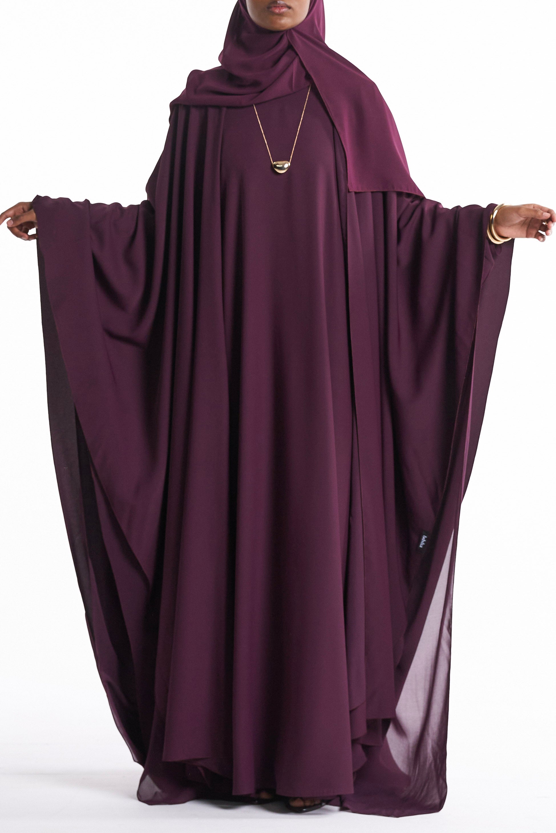 Plum Purple Cape Set