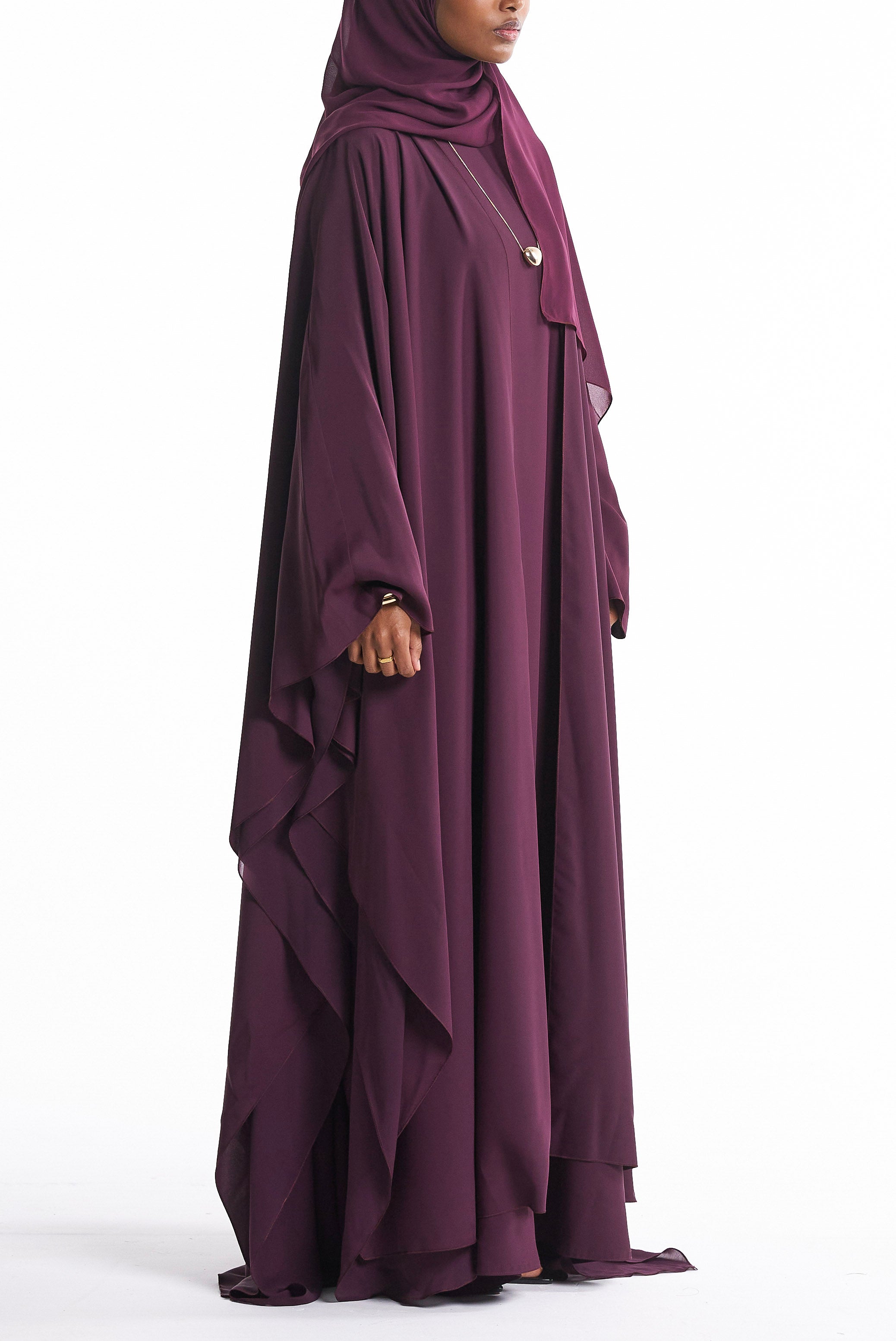 Plum Purple Cape Set