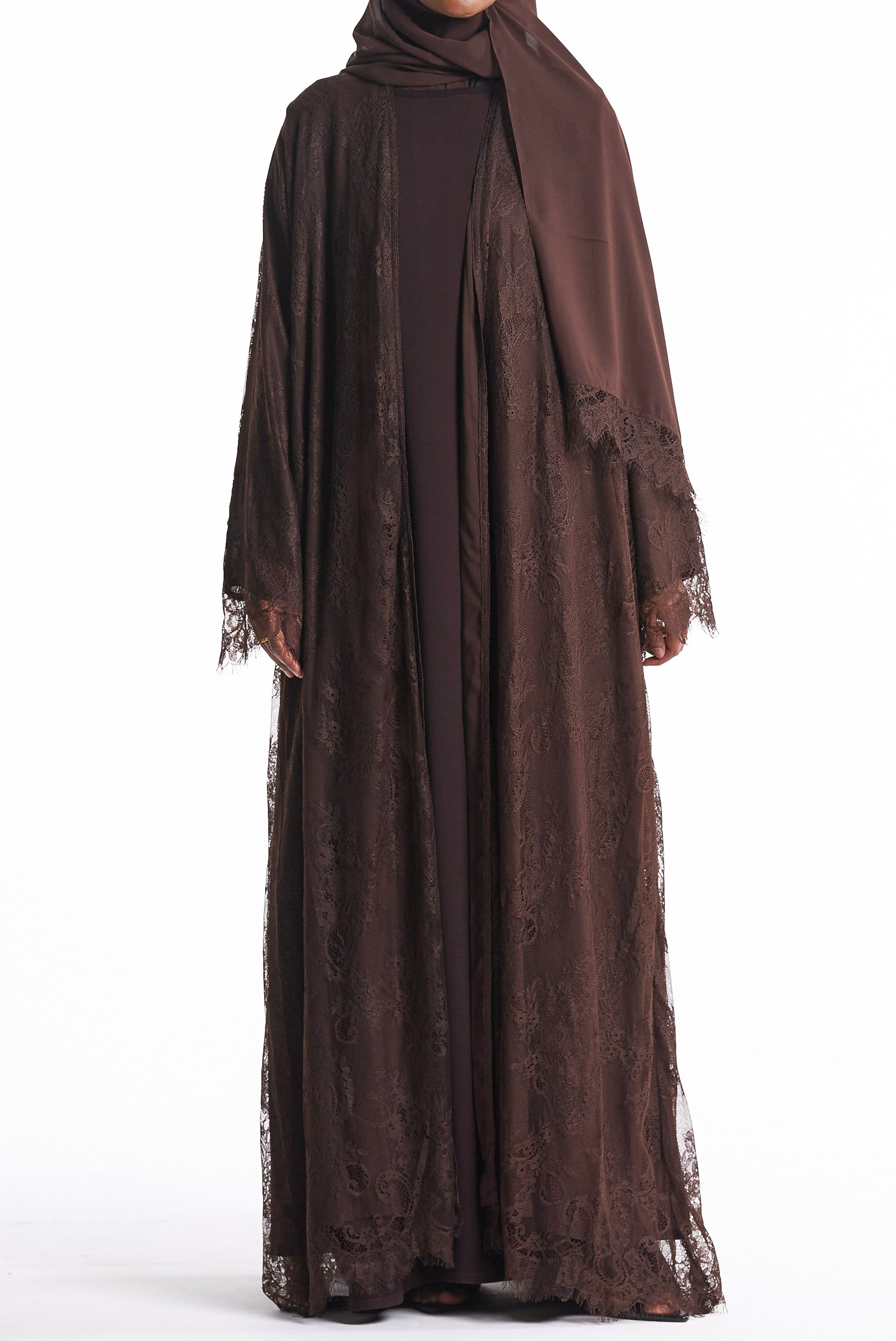 Brown Lightweight Lace Set