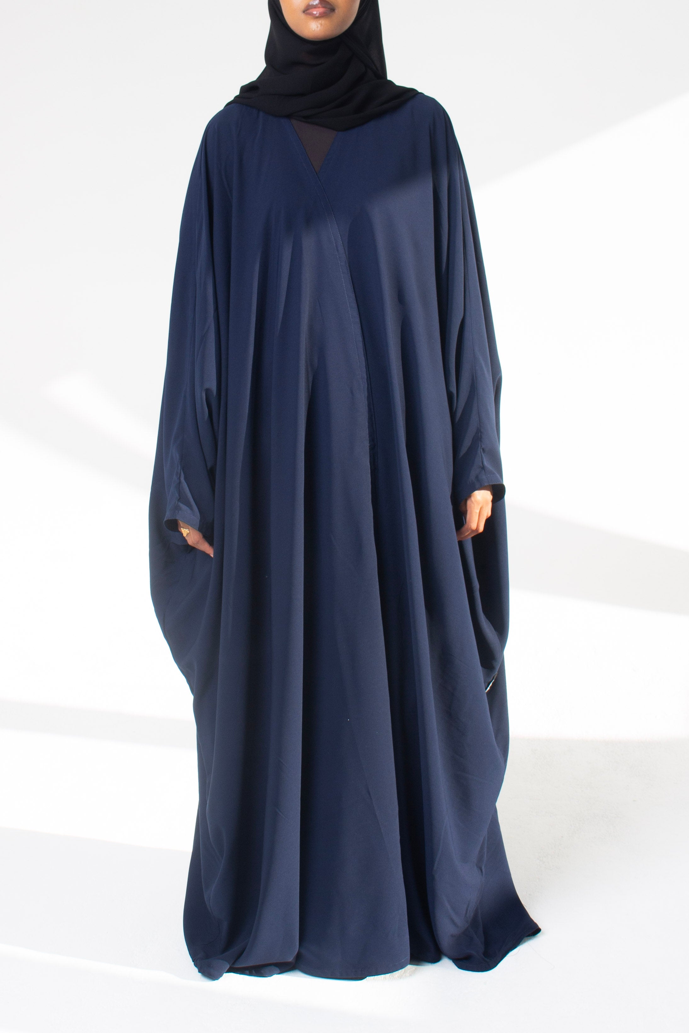 Navy Essential Open Abaya