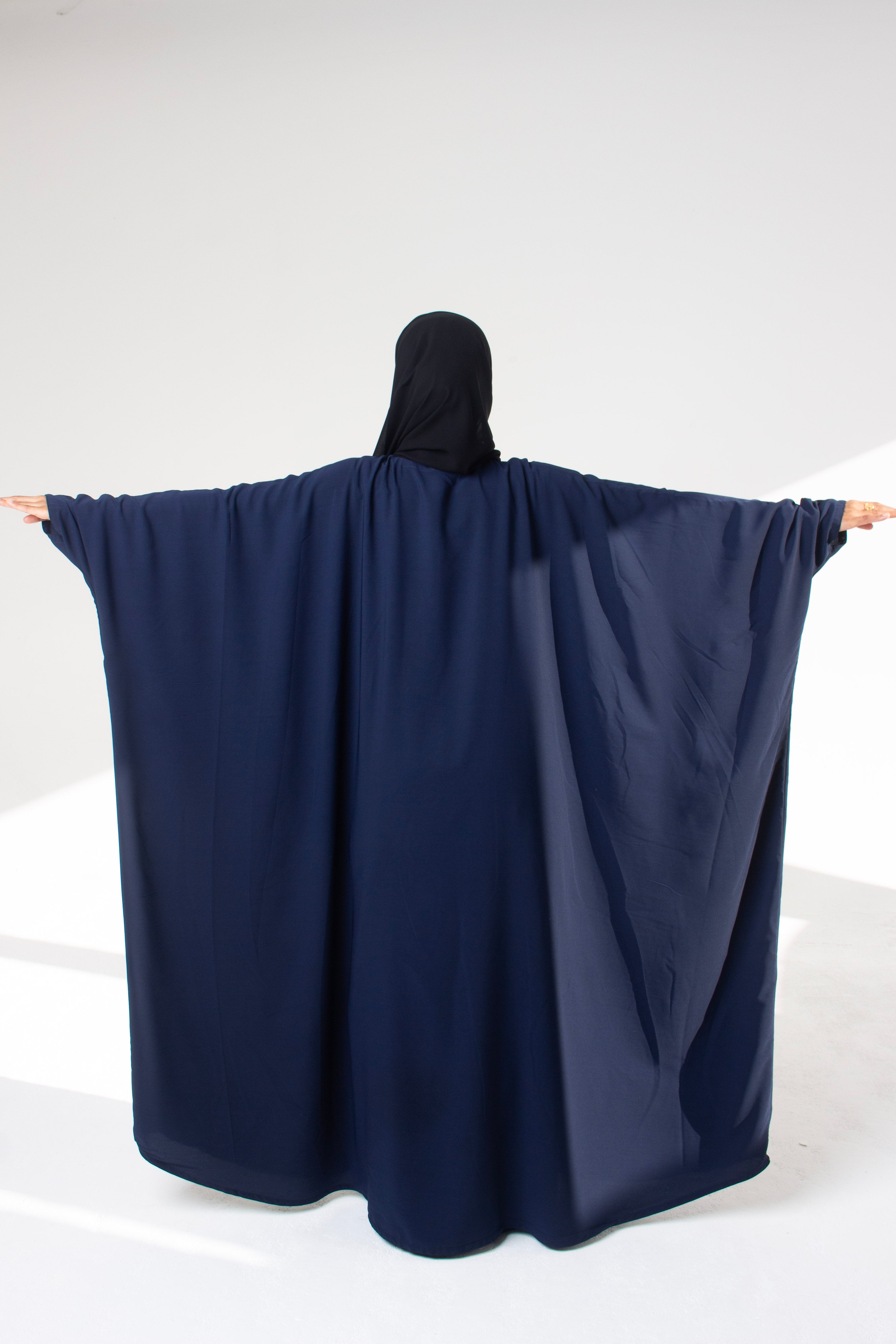 Navy Essential Open Abaya