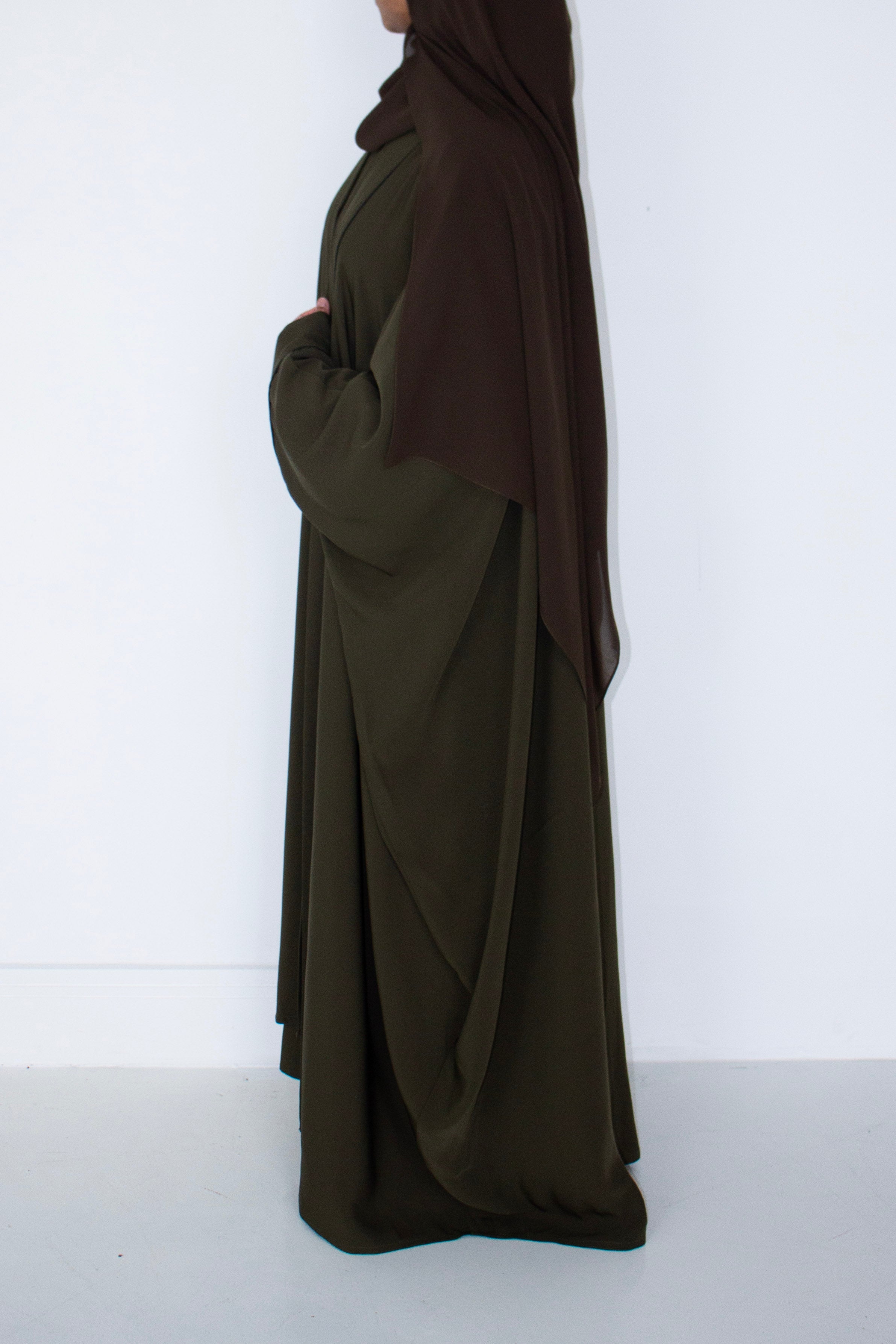 Olive Open Abaya