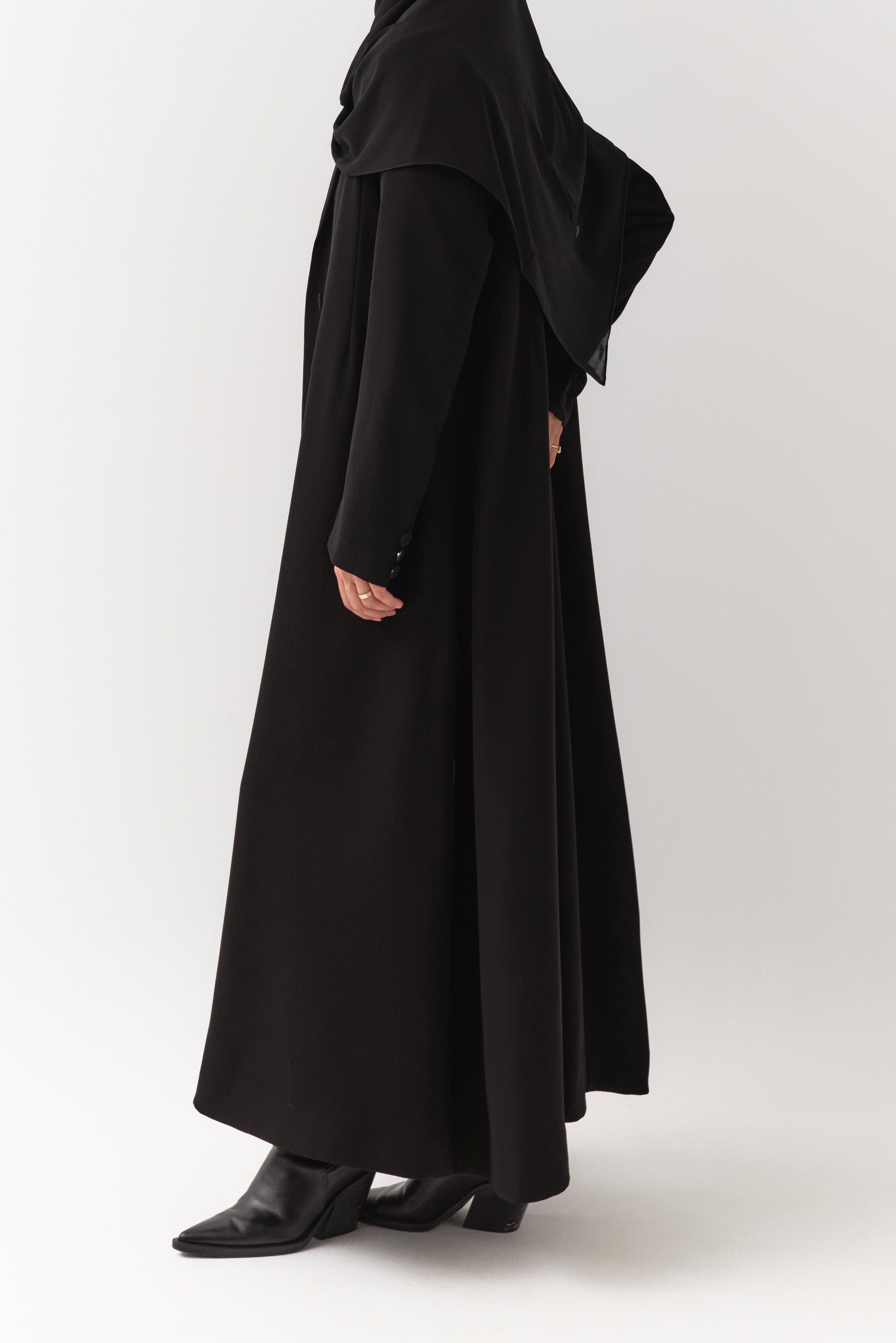 Black Tailored Abaya Coat