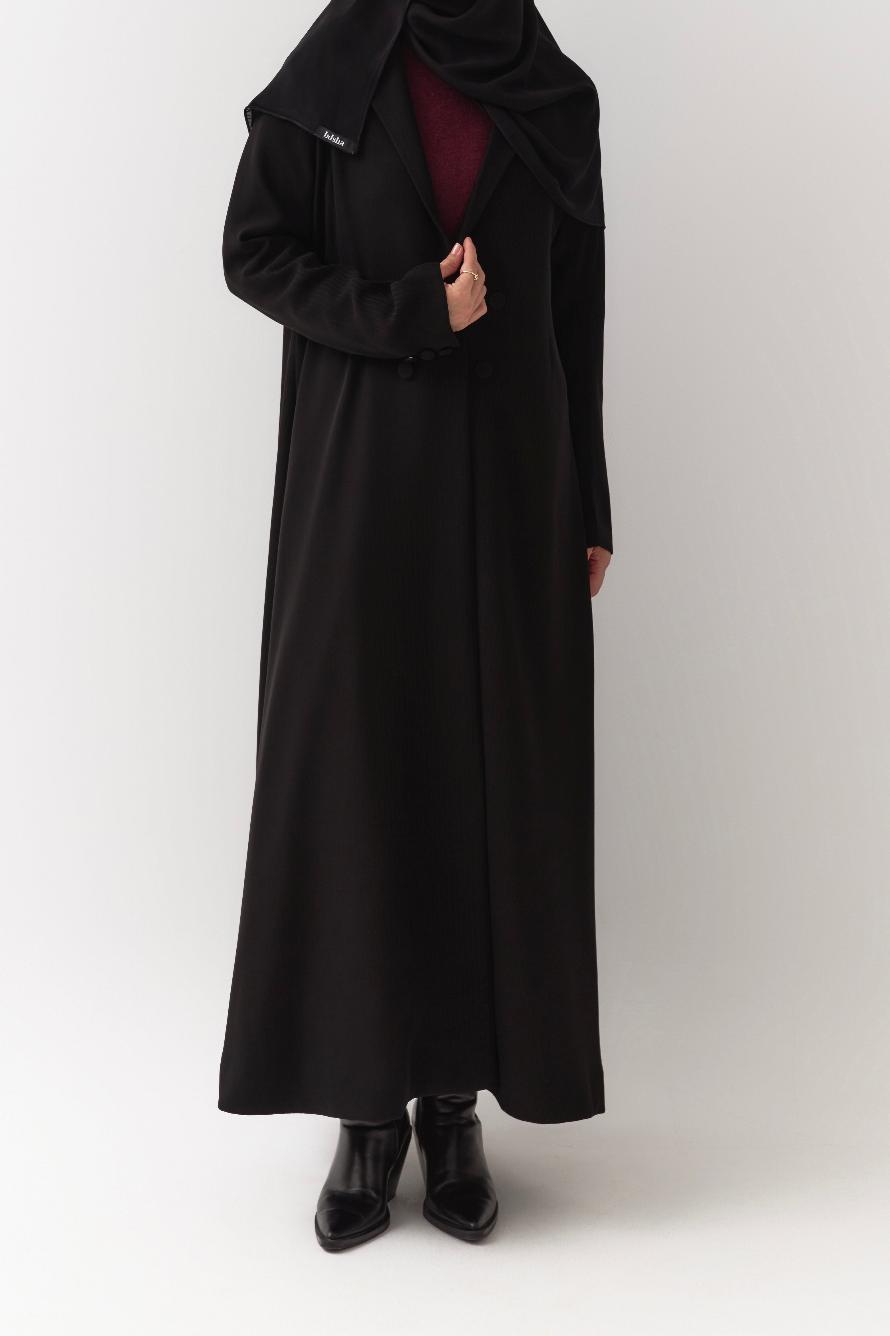 Black Tailored Abaya Coat