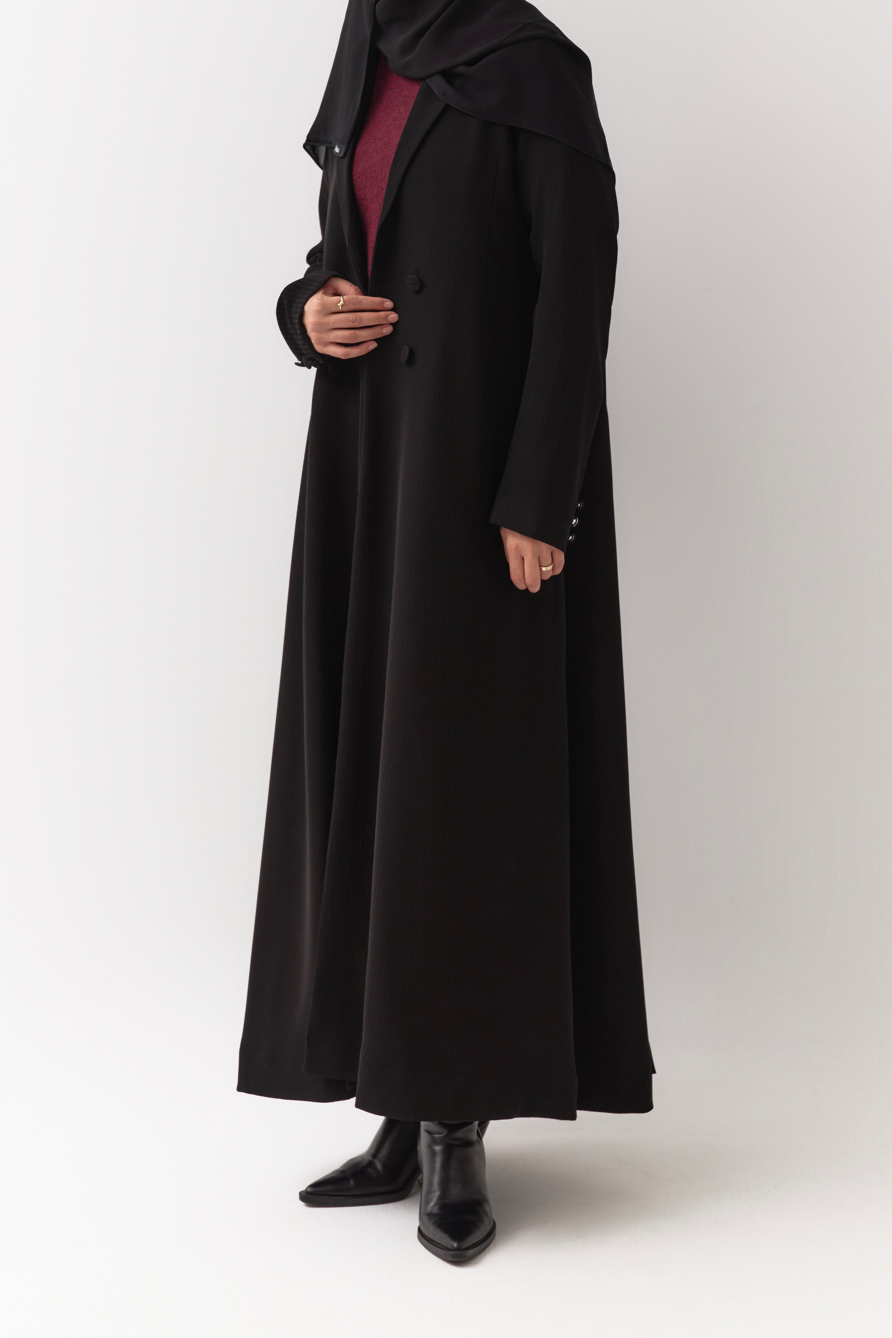 Black Tailored Abaya Coat