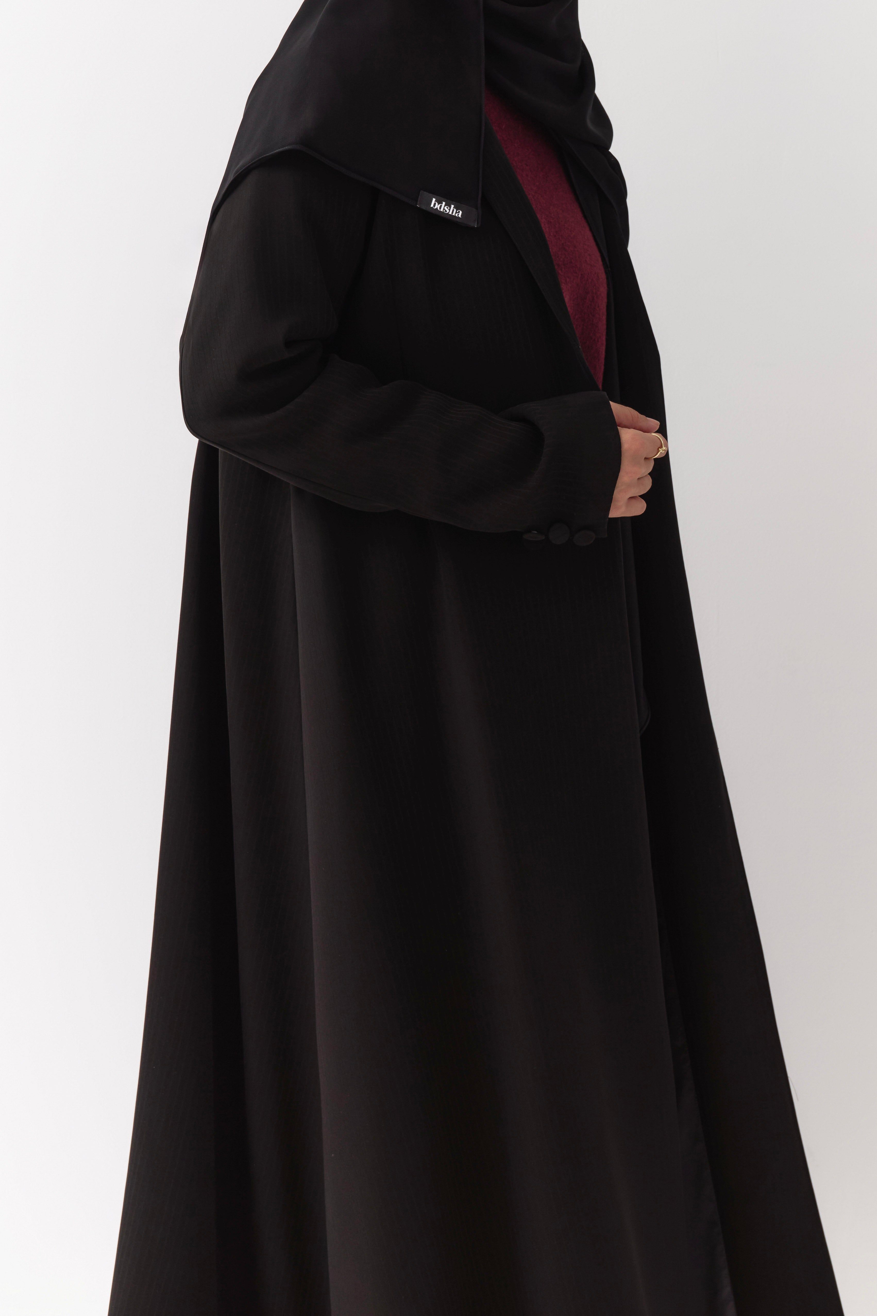 Black Tailored Abaya Coat
