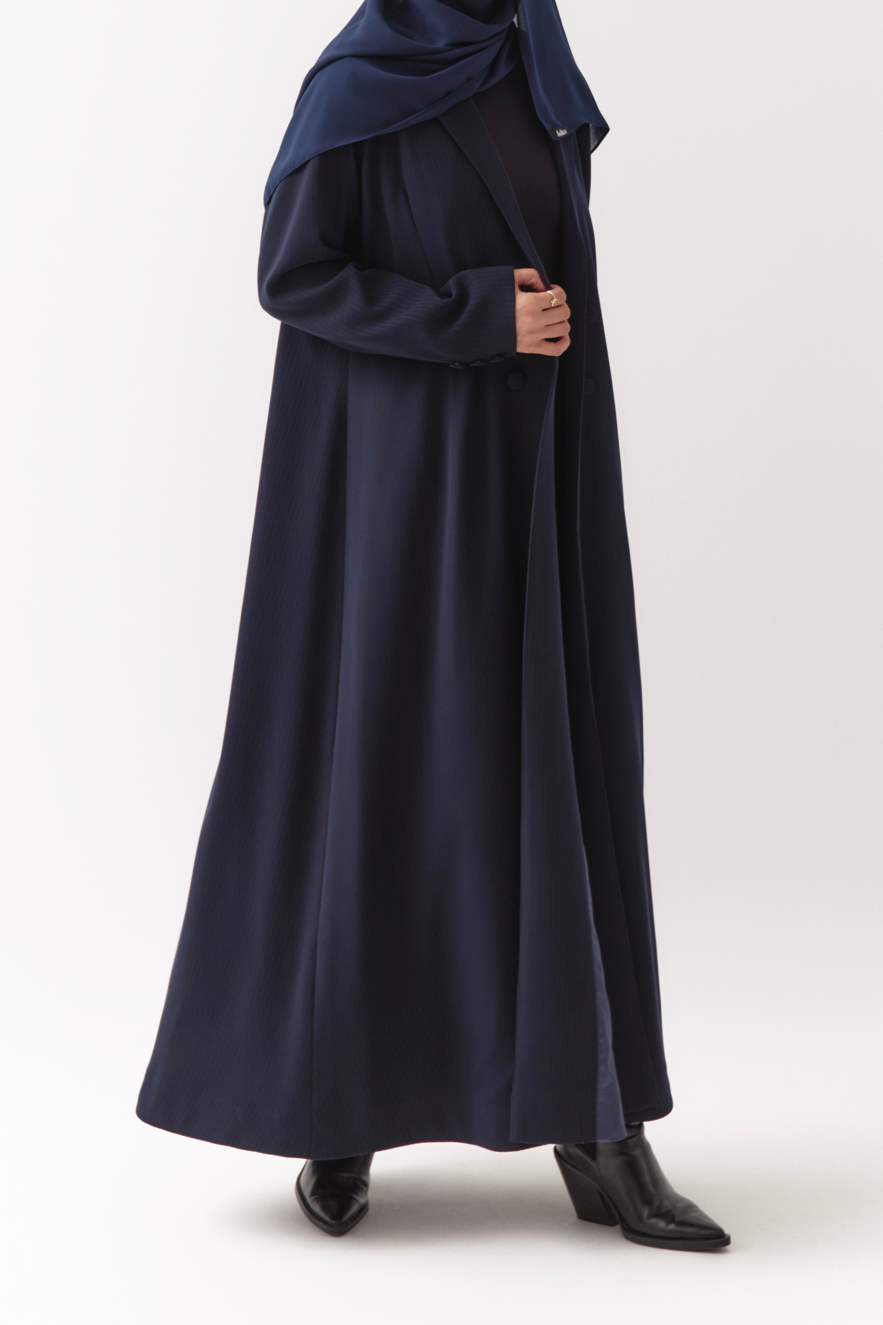 Navy Tailored Abaya Coat