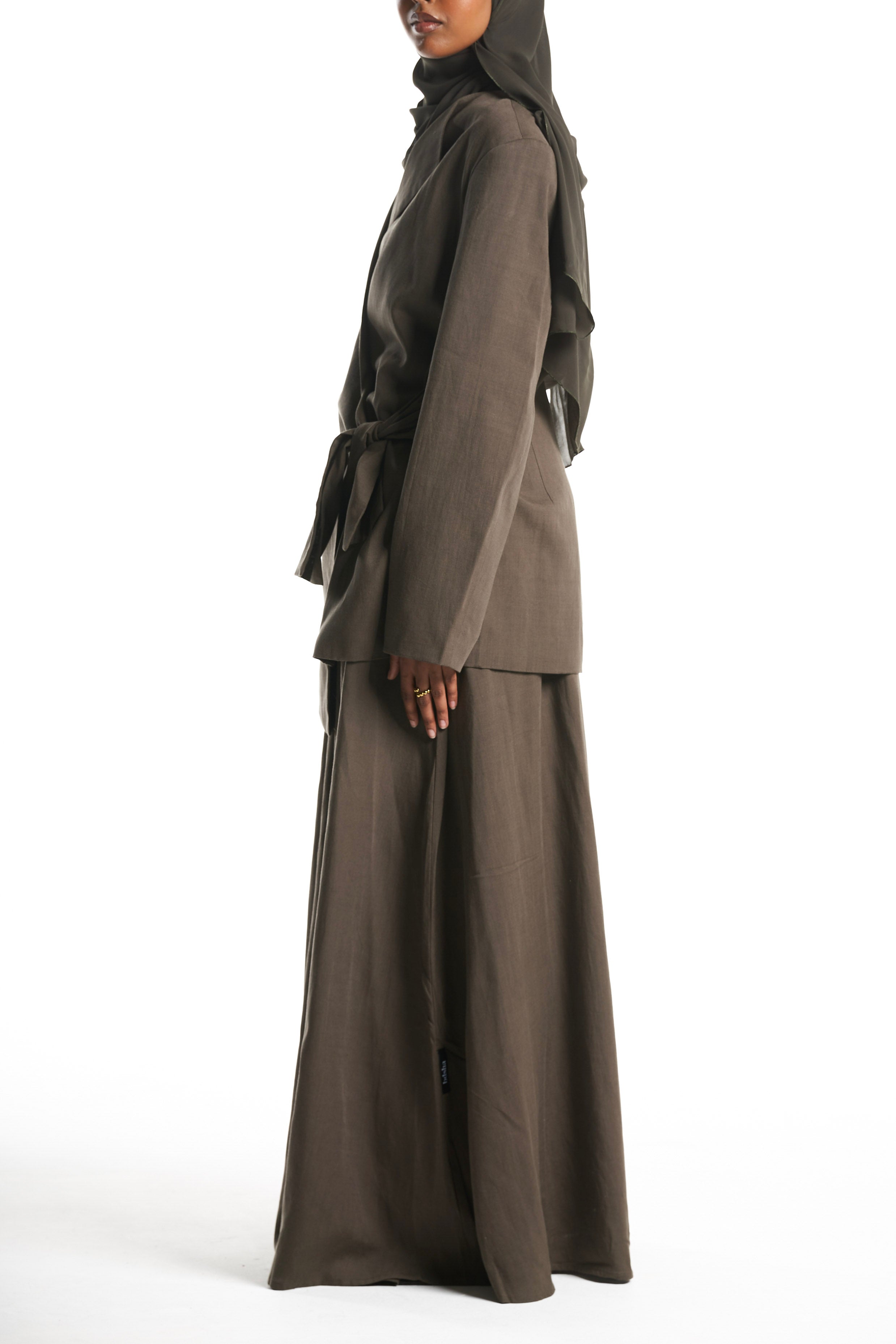 Olive Tailored Wrap Top