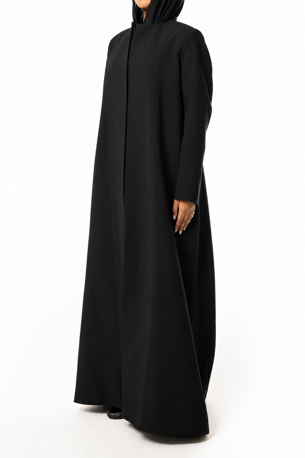 Black Structured Coat Abaya
