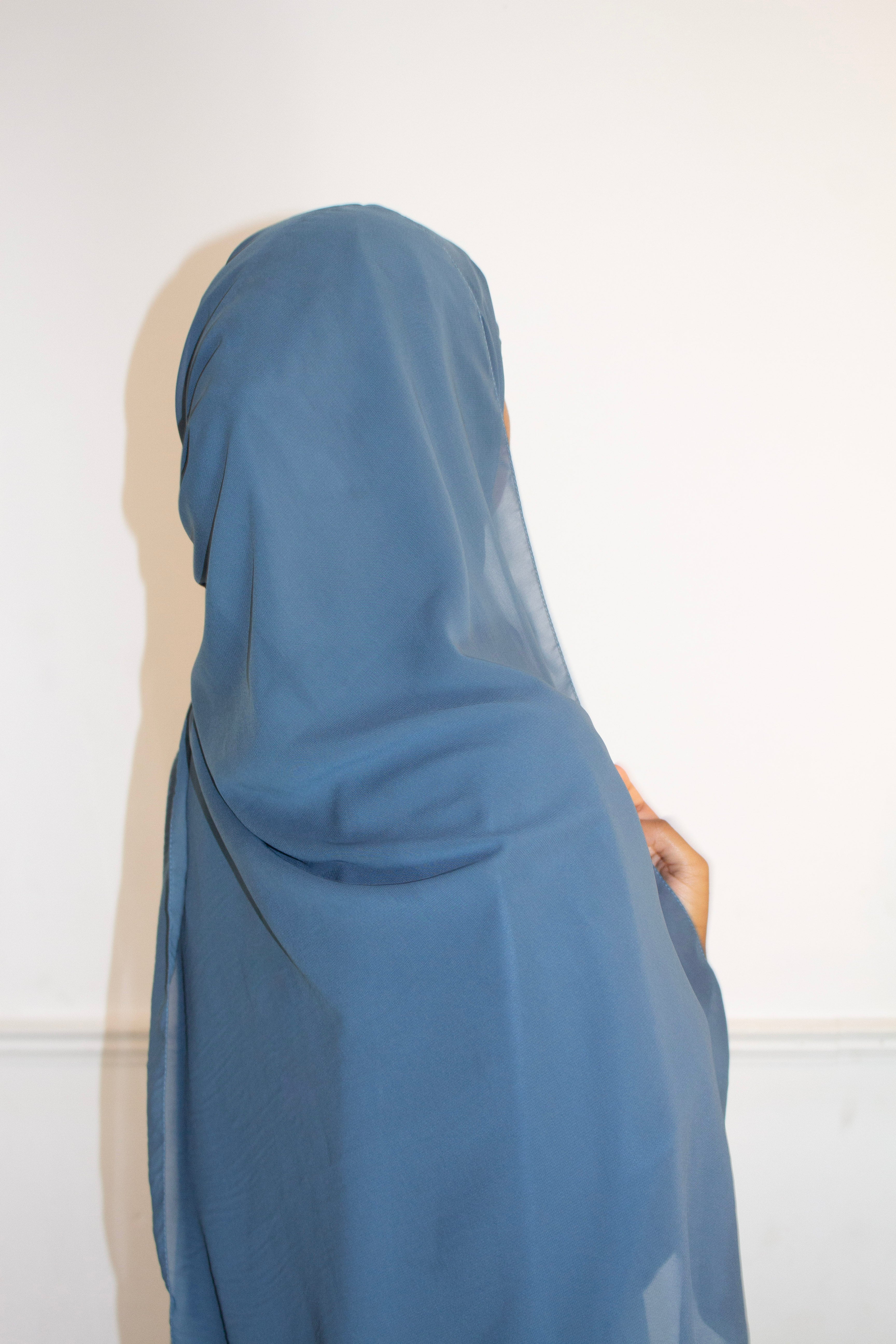 Silk Chiffon Hijab - Airforce