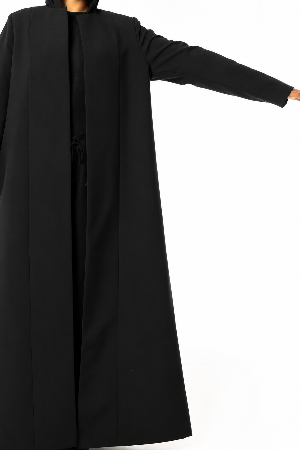 Black Structured Coat Abaya