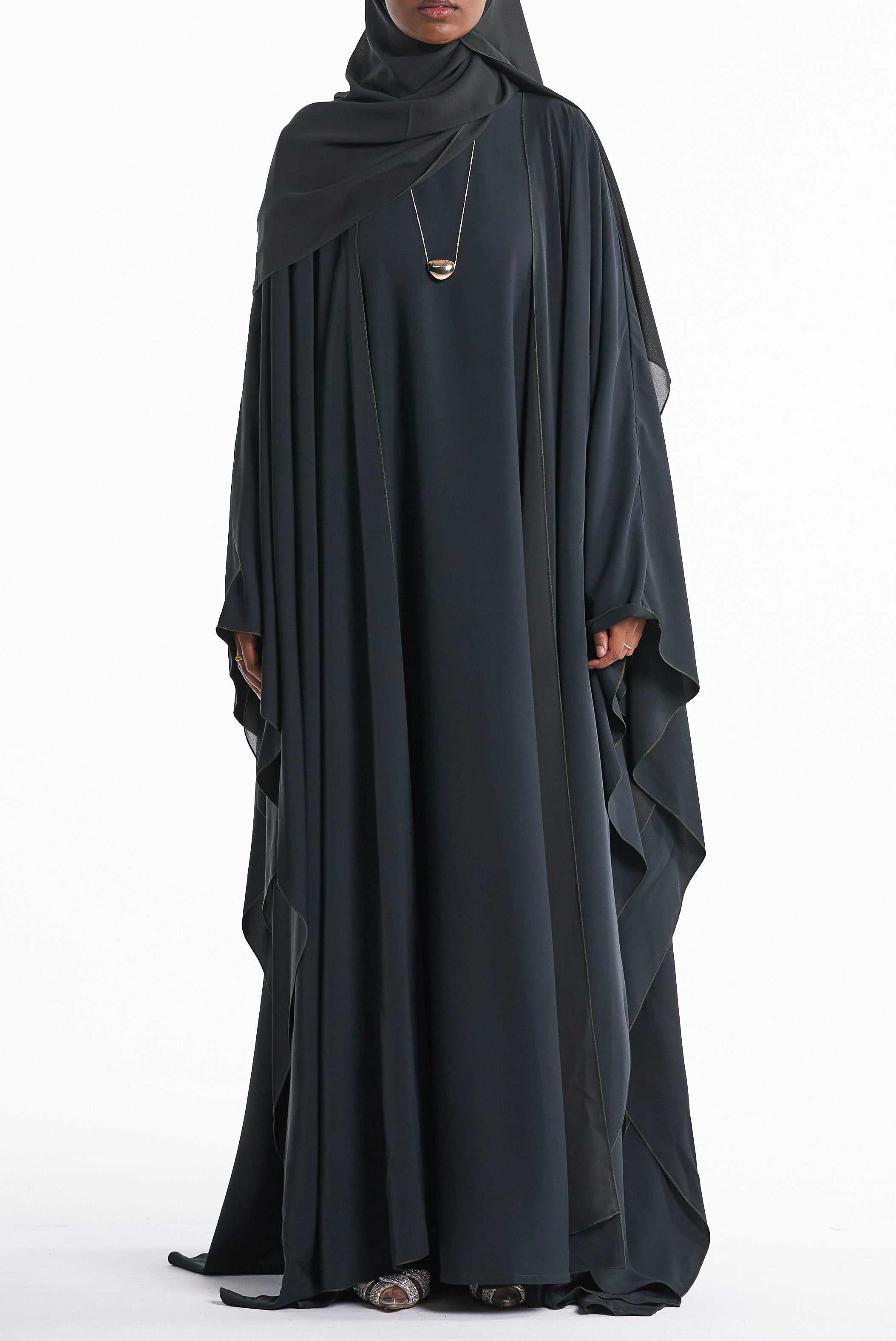 Bottle Green Cape Set