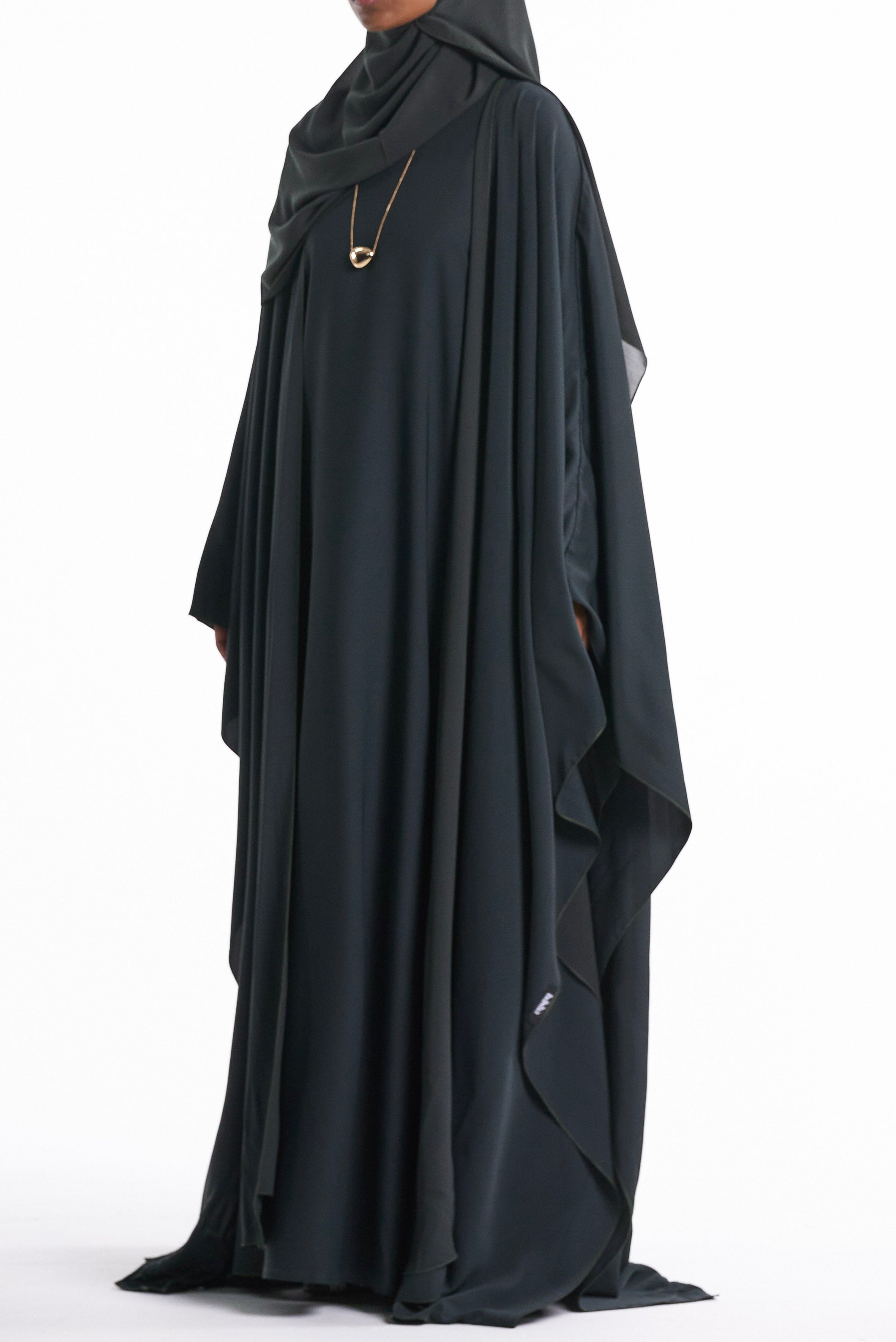 Bottle Green Cape Set