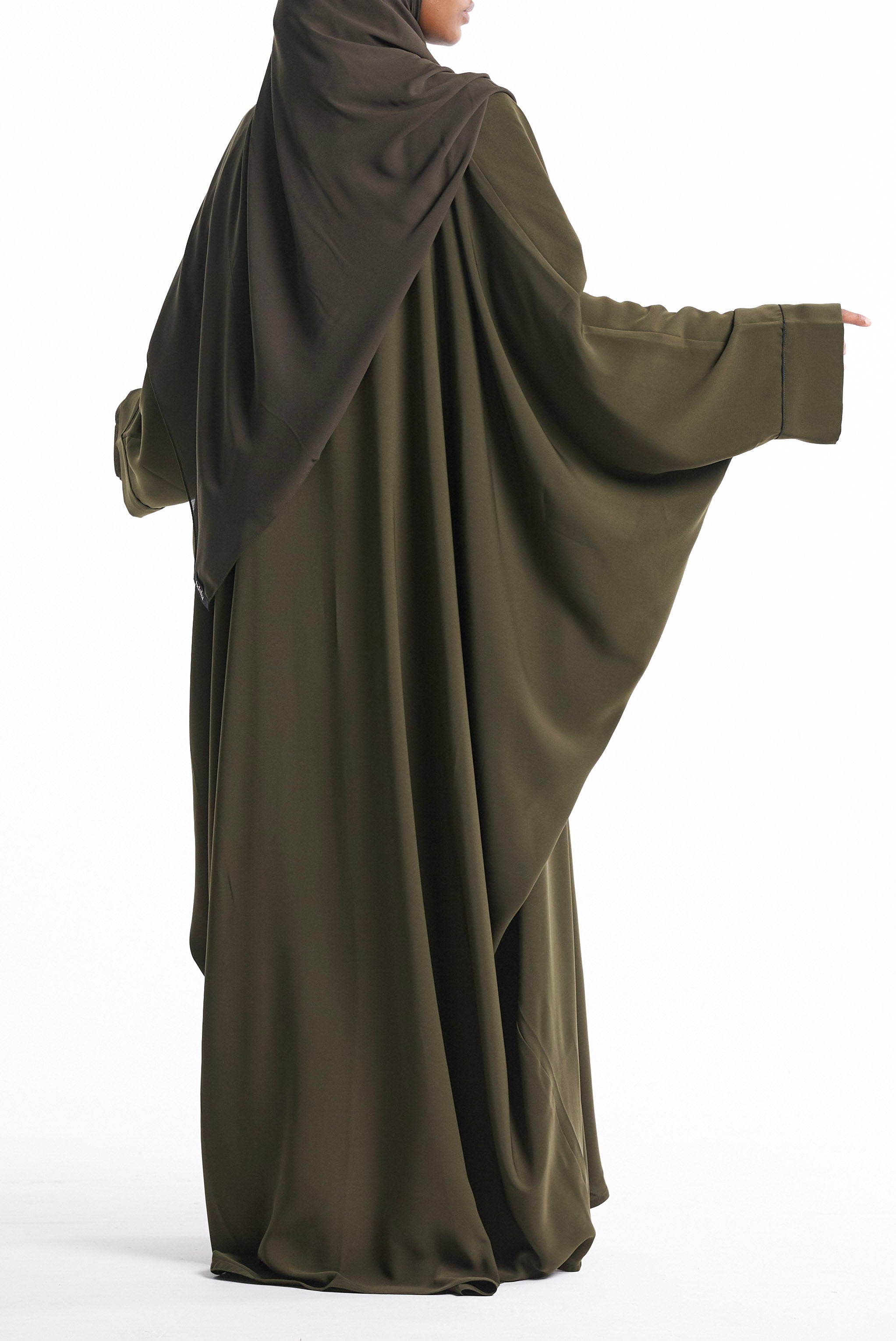 Olive Open Abaya
