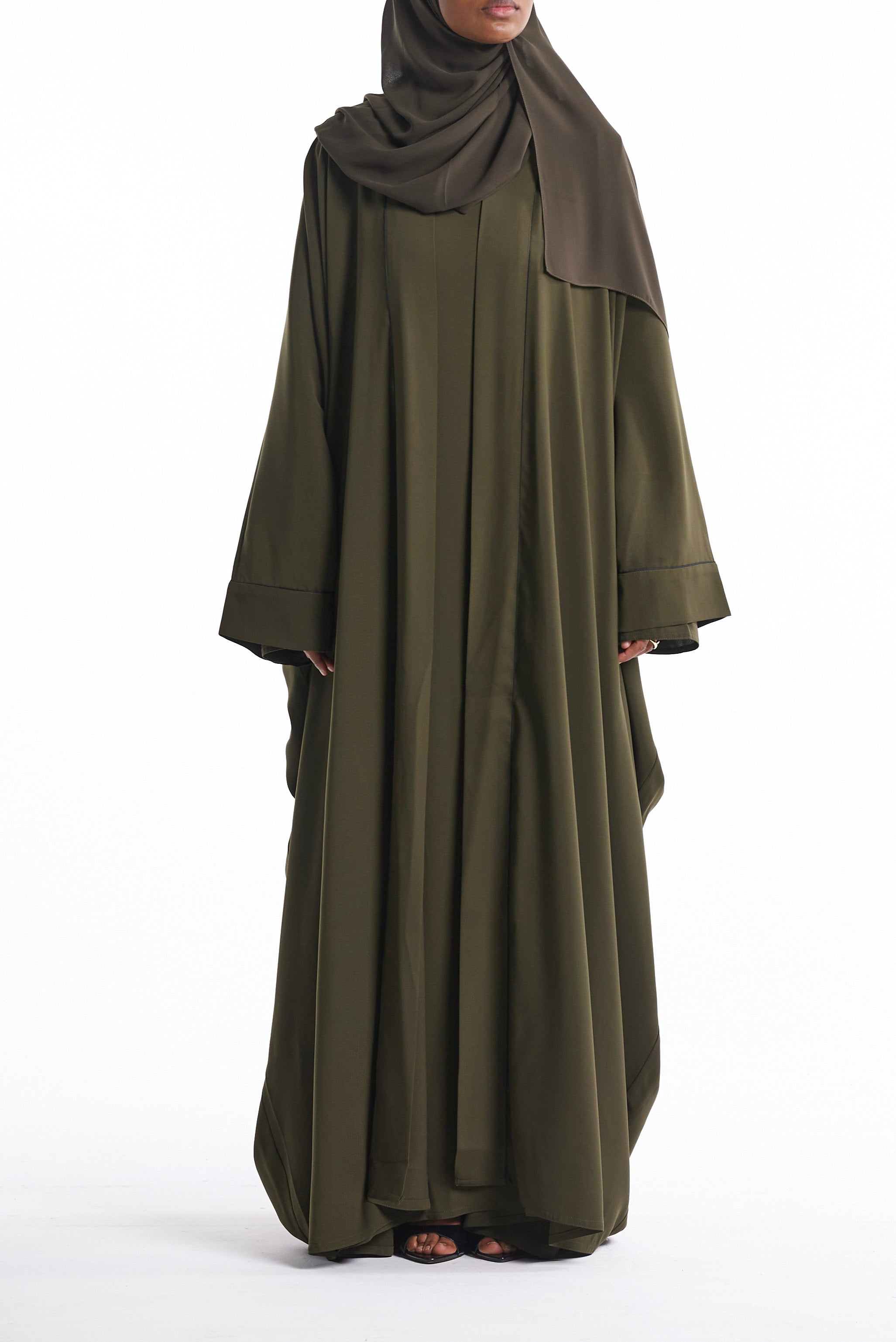 Olive Open Abaya