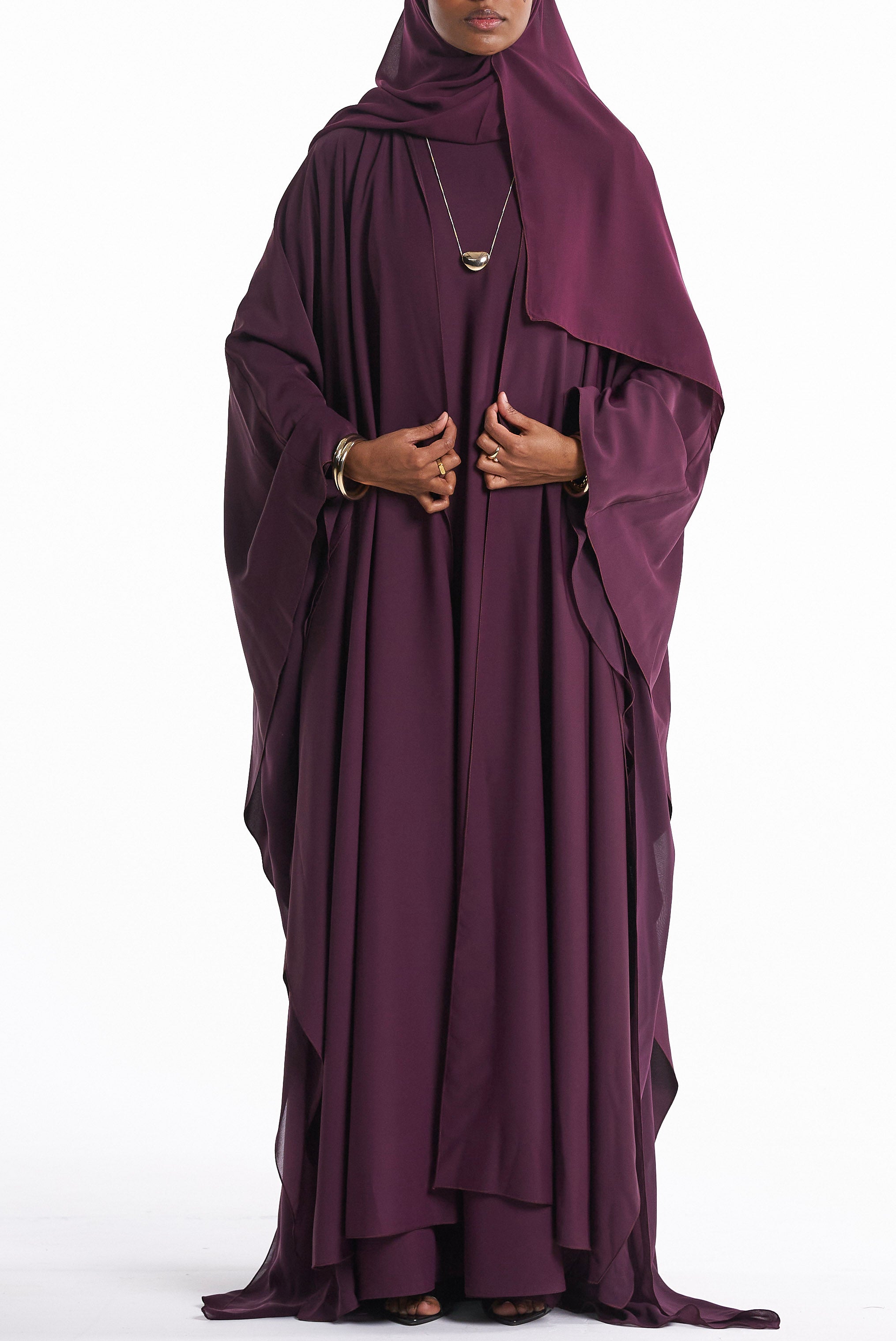 Plum Purple Cape Set