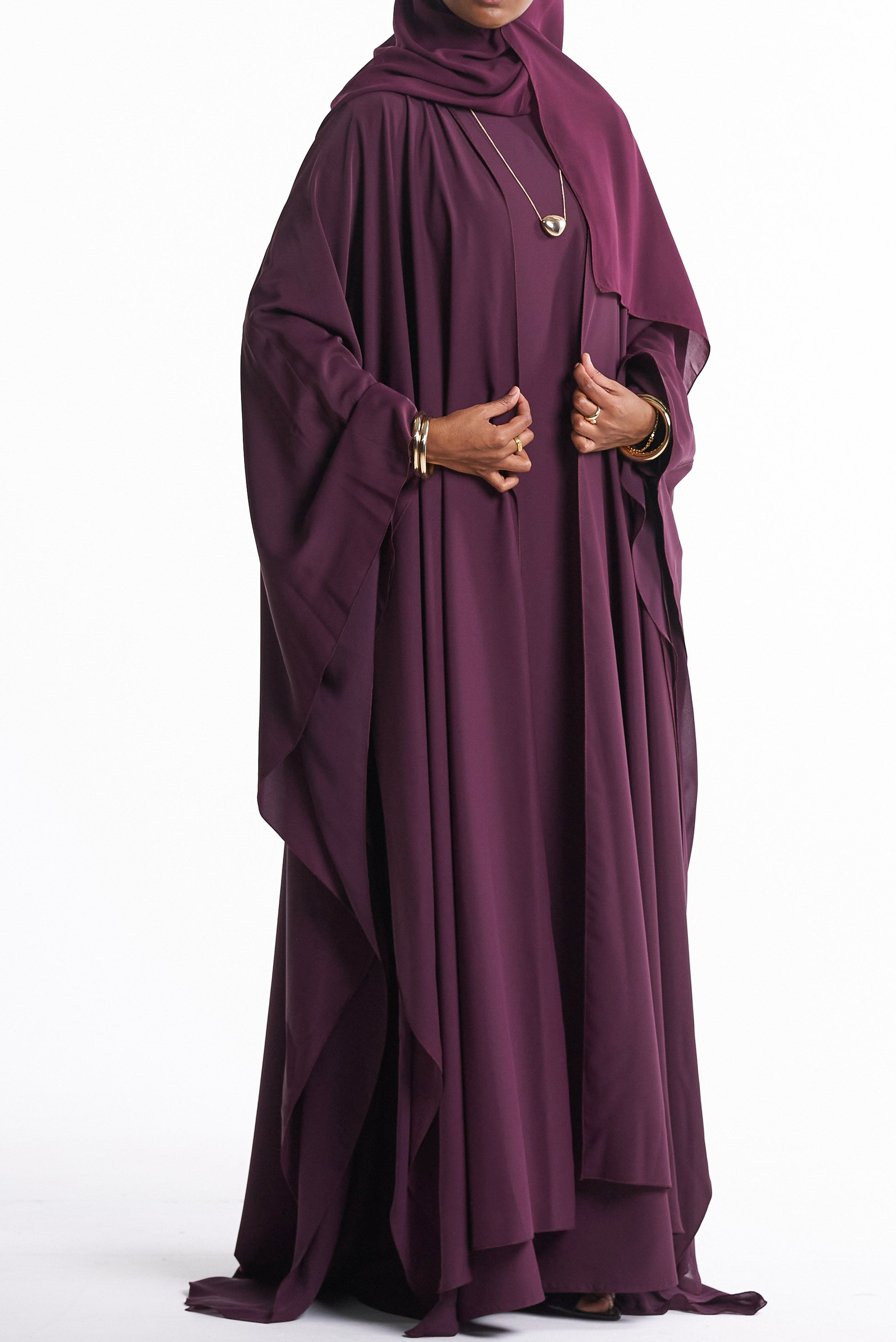 Plum Purple Cape Set