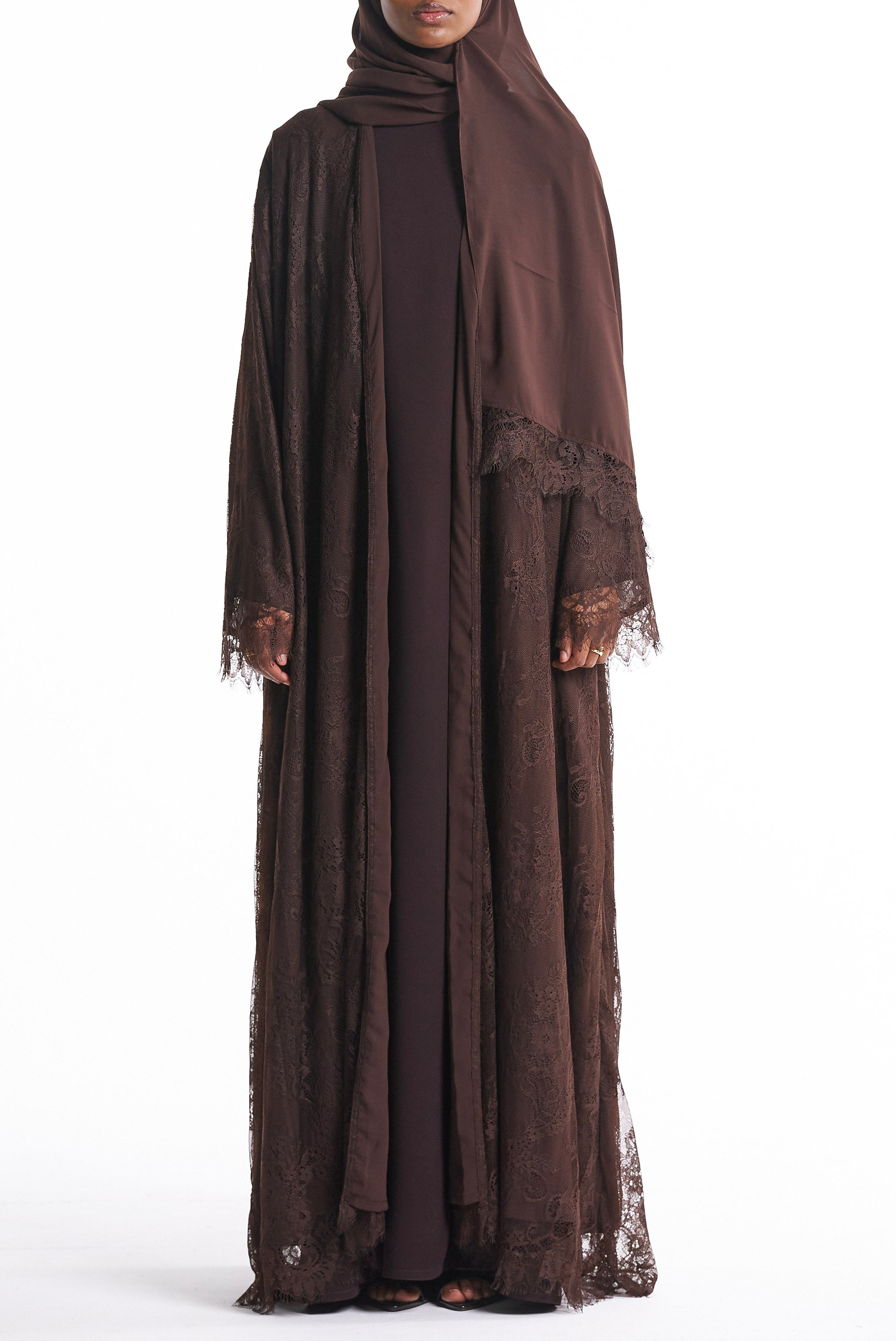 Brown Lightweight Lace Set