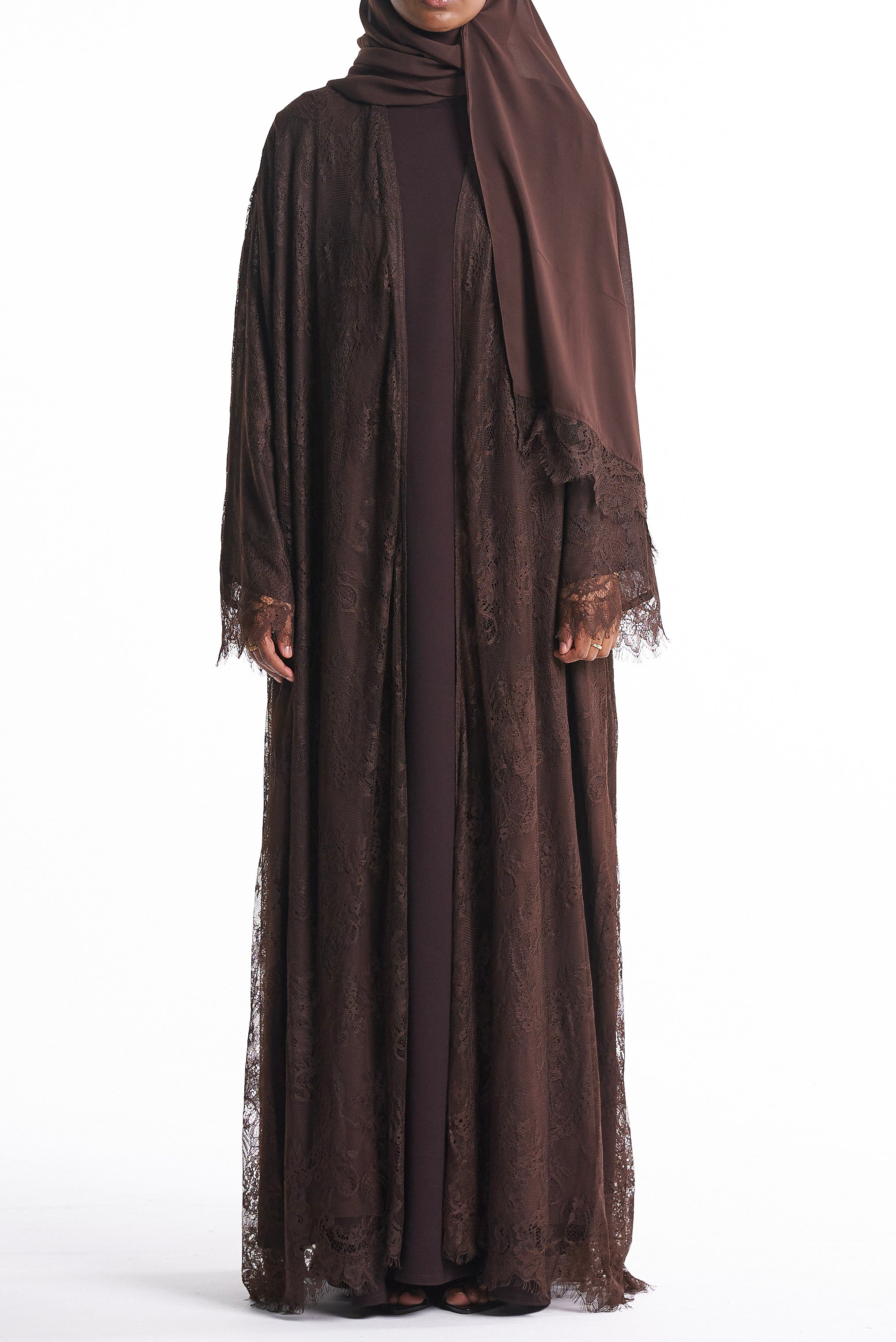 Brown Lightweight Lace Set