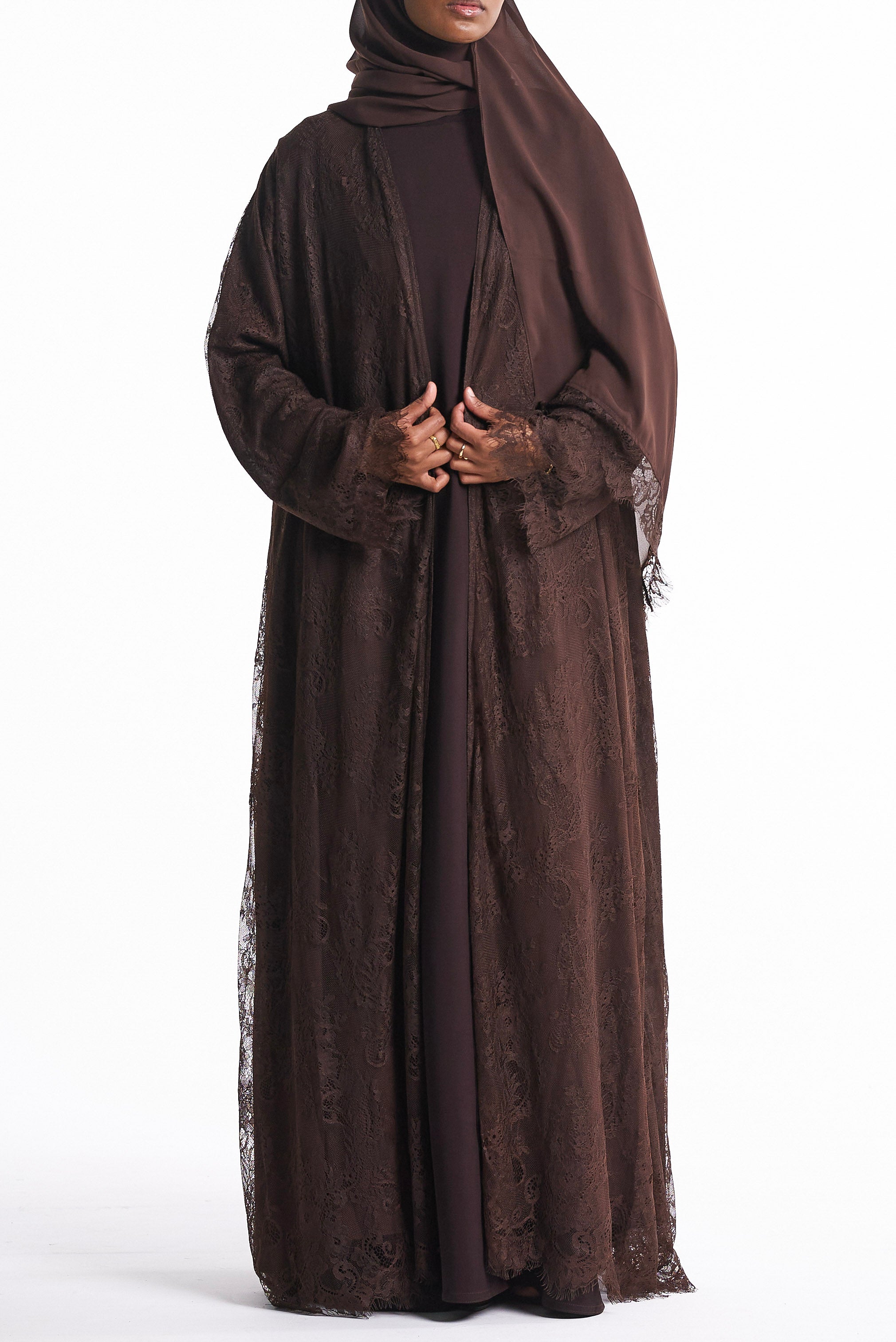 Brown Lightweight Lace Set