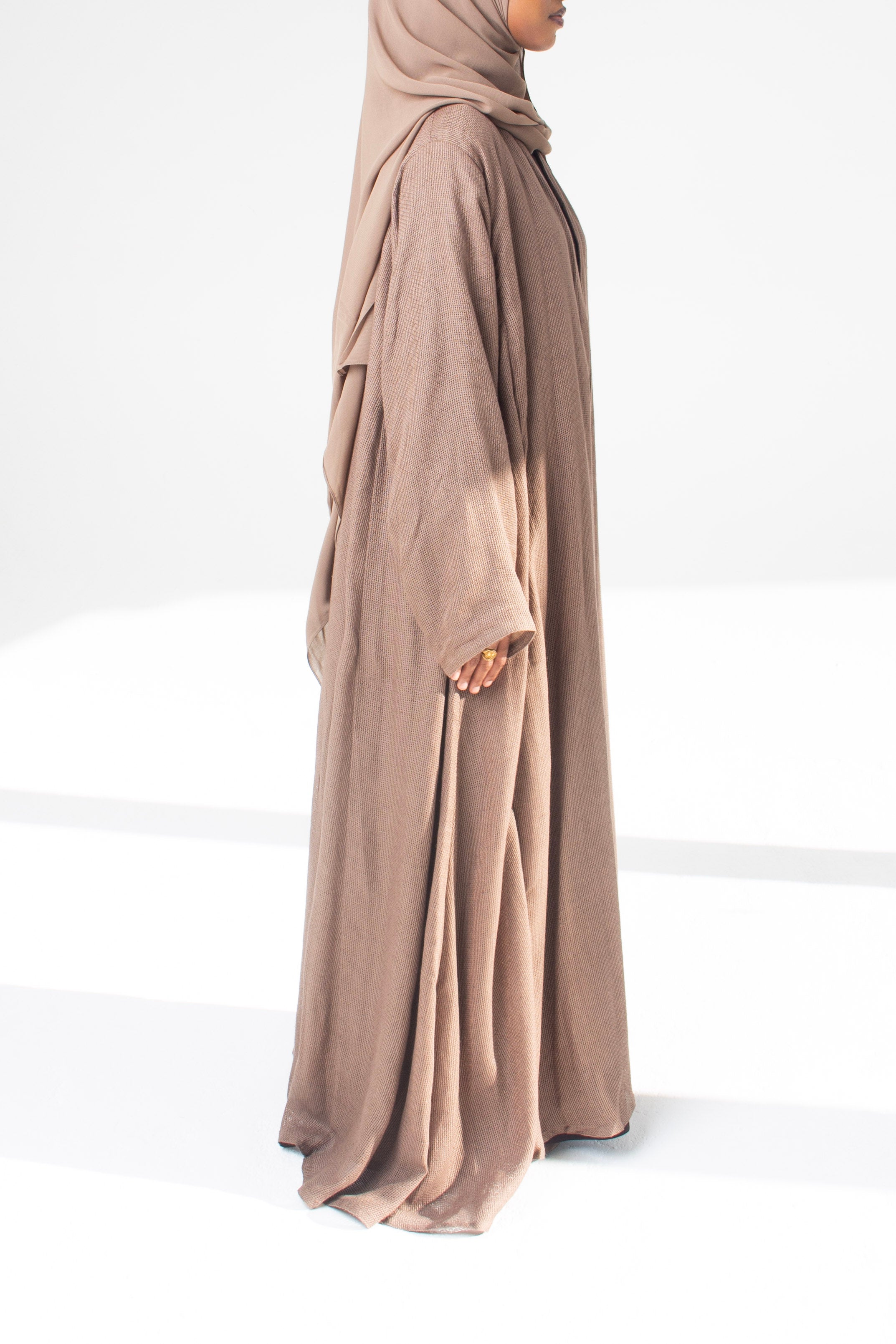 Linen Open Abaya