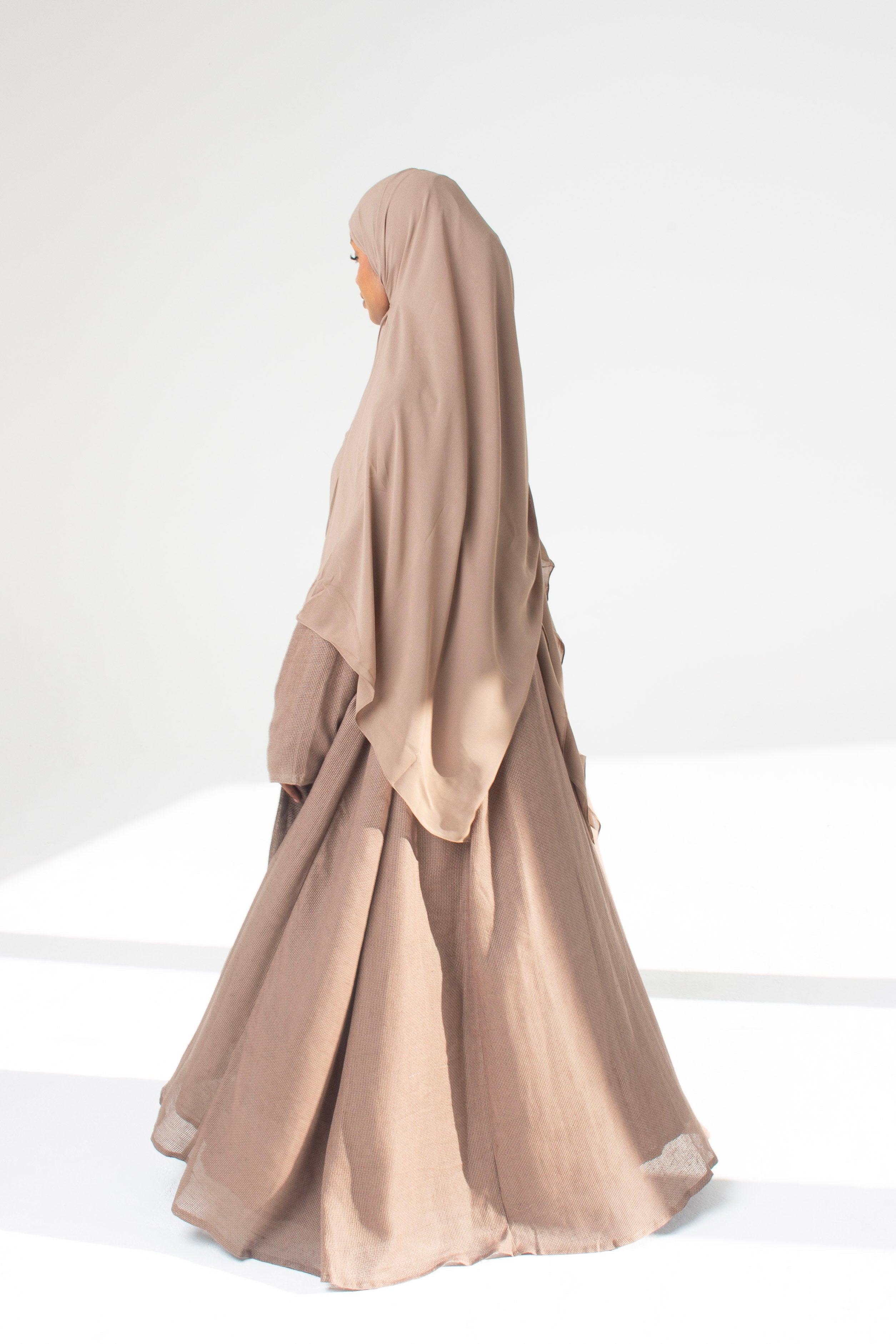 Linen Open Abaya