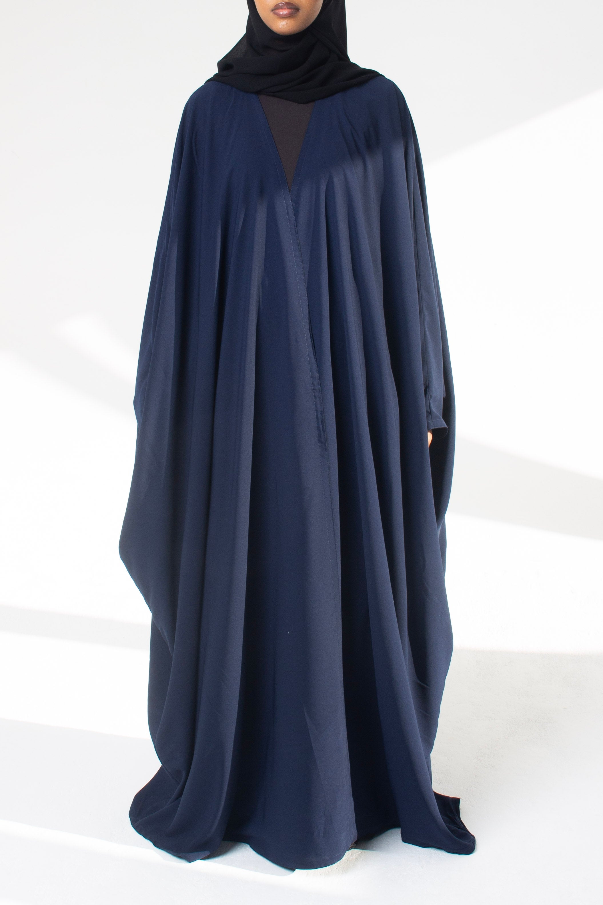 Navy Essential Open Abaya