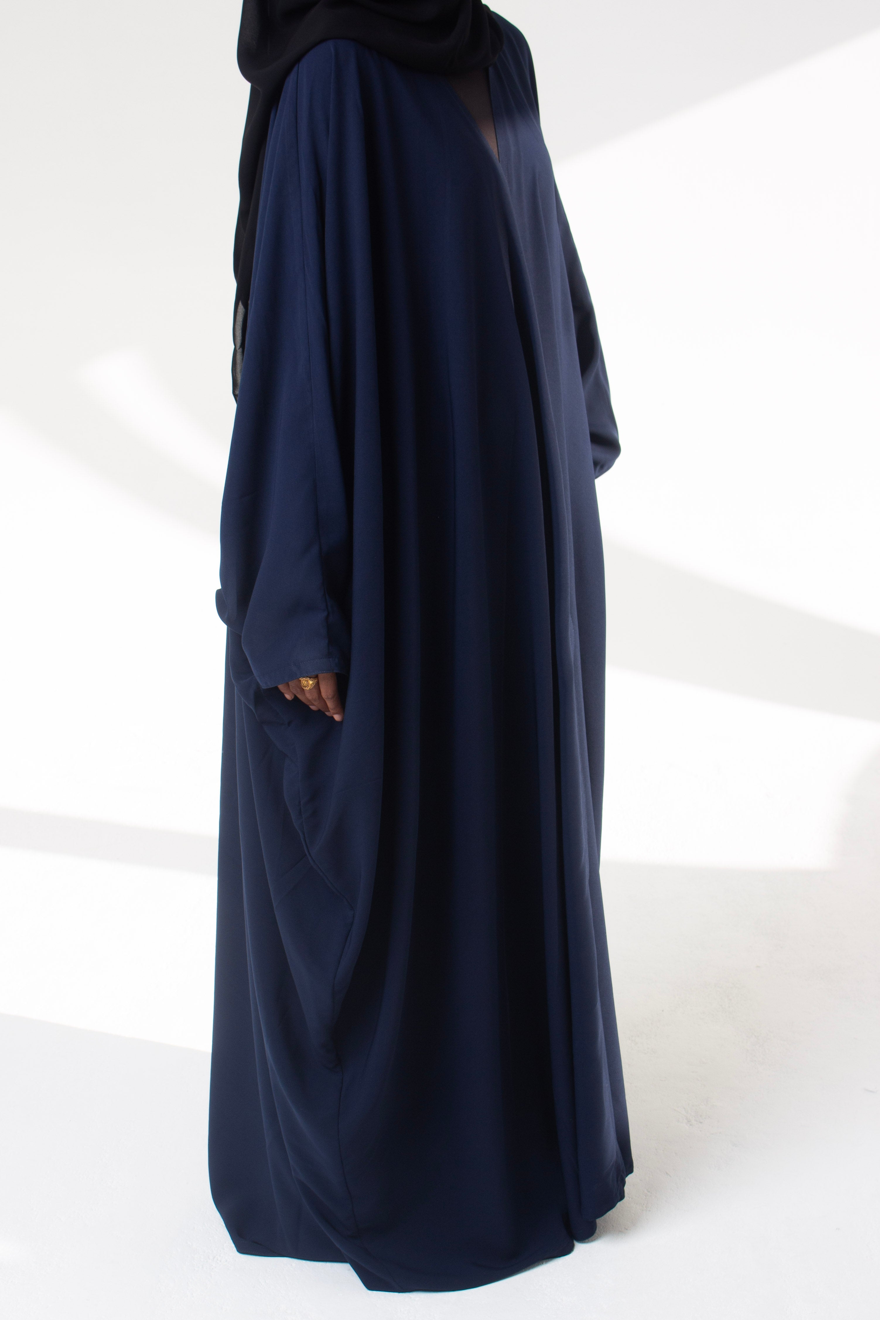 Navy Essential Open Abaya