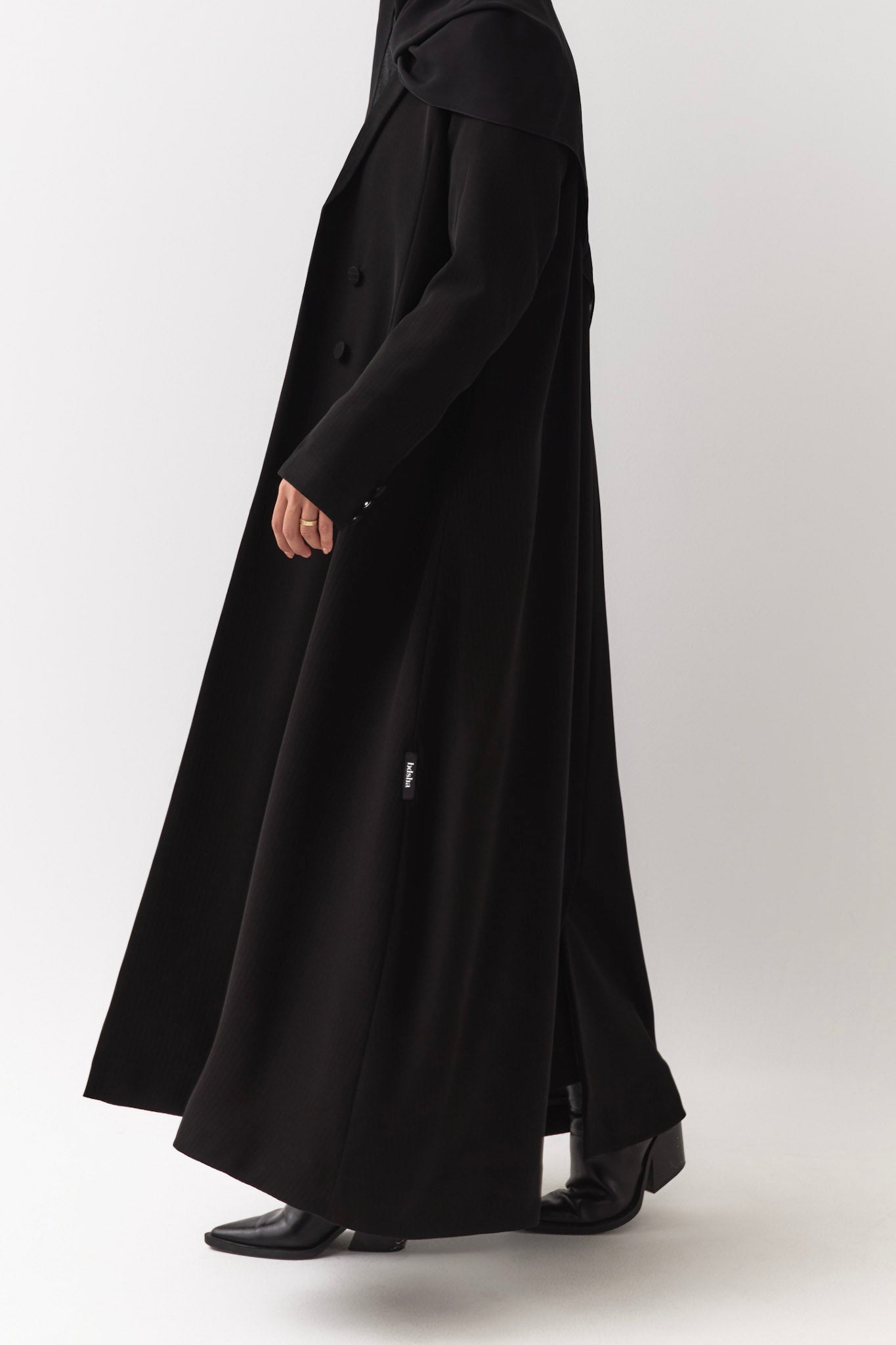 Black Tailored Abaya Coat