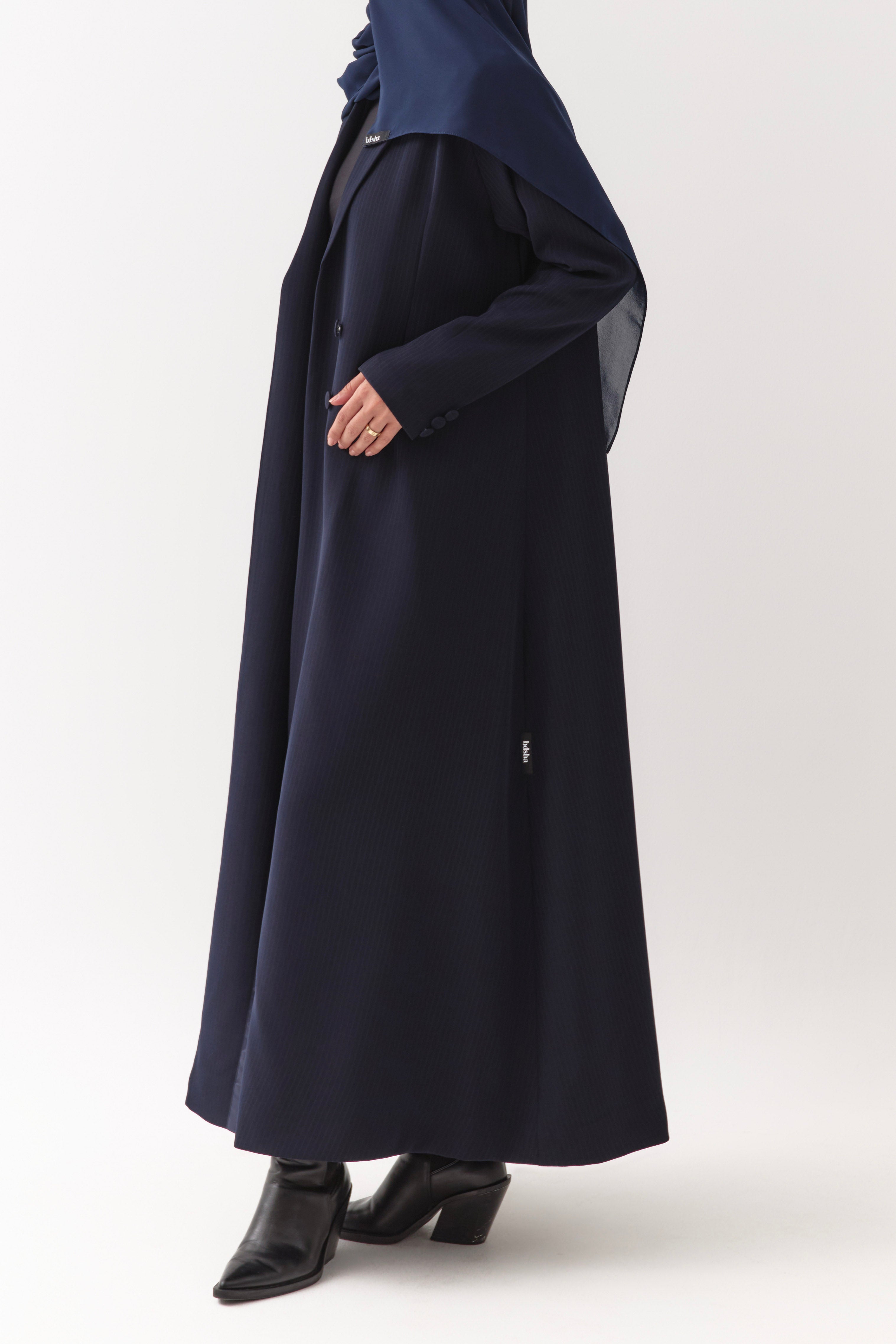 Navy Tailored Abaya Coat