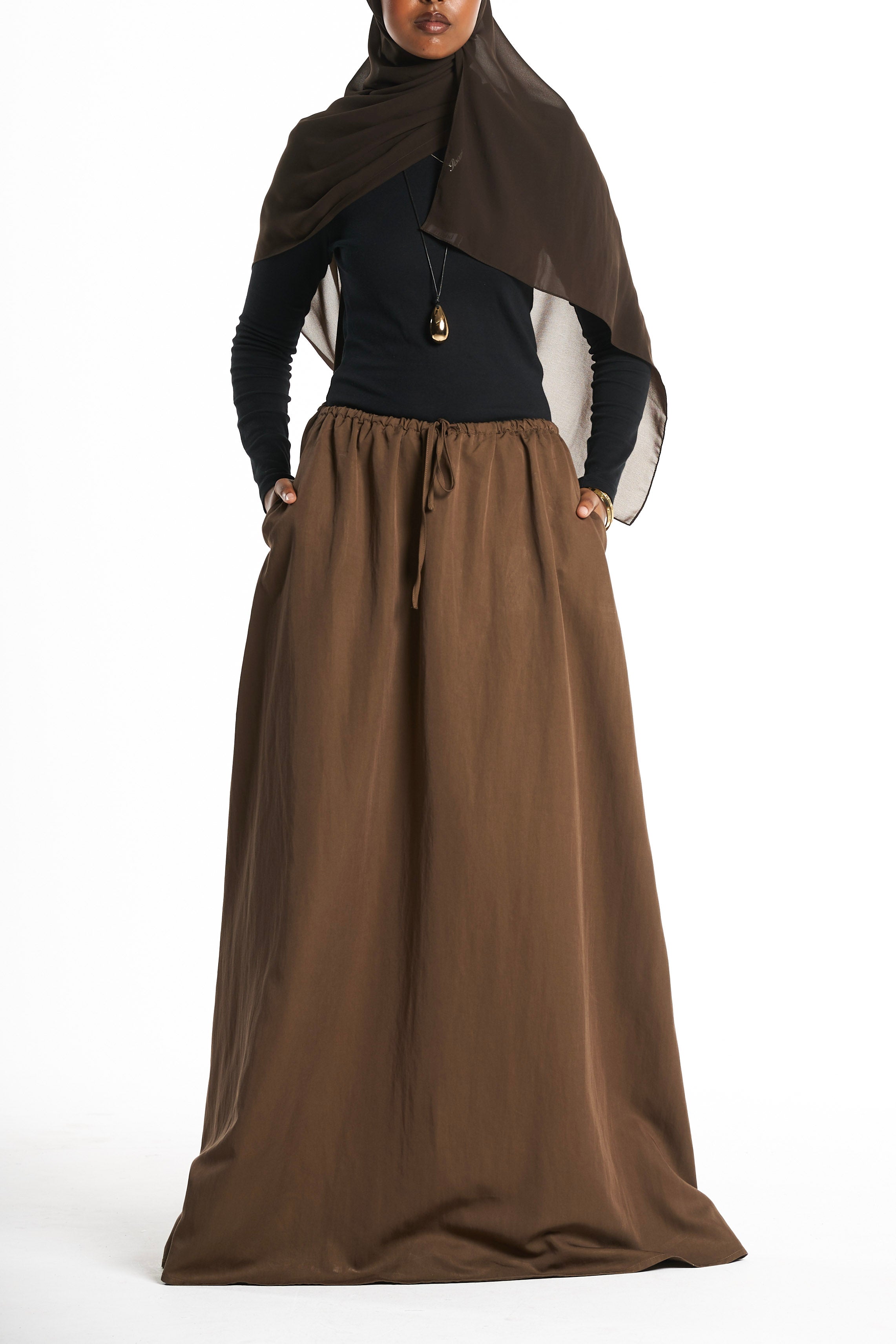 Olive Kimono Set With Tie Detail