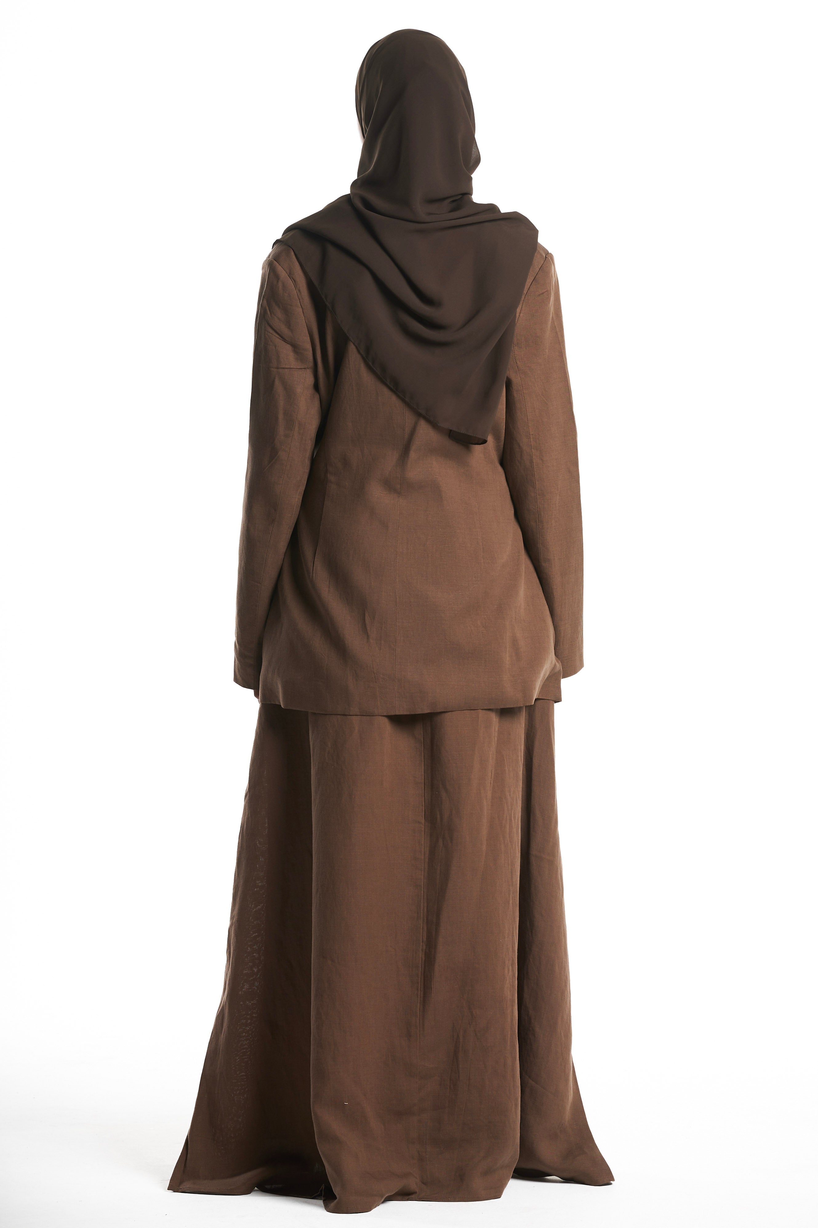 Brown Tailored Wrap Top
