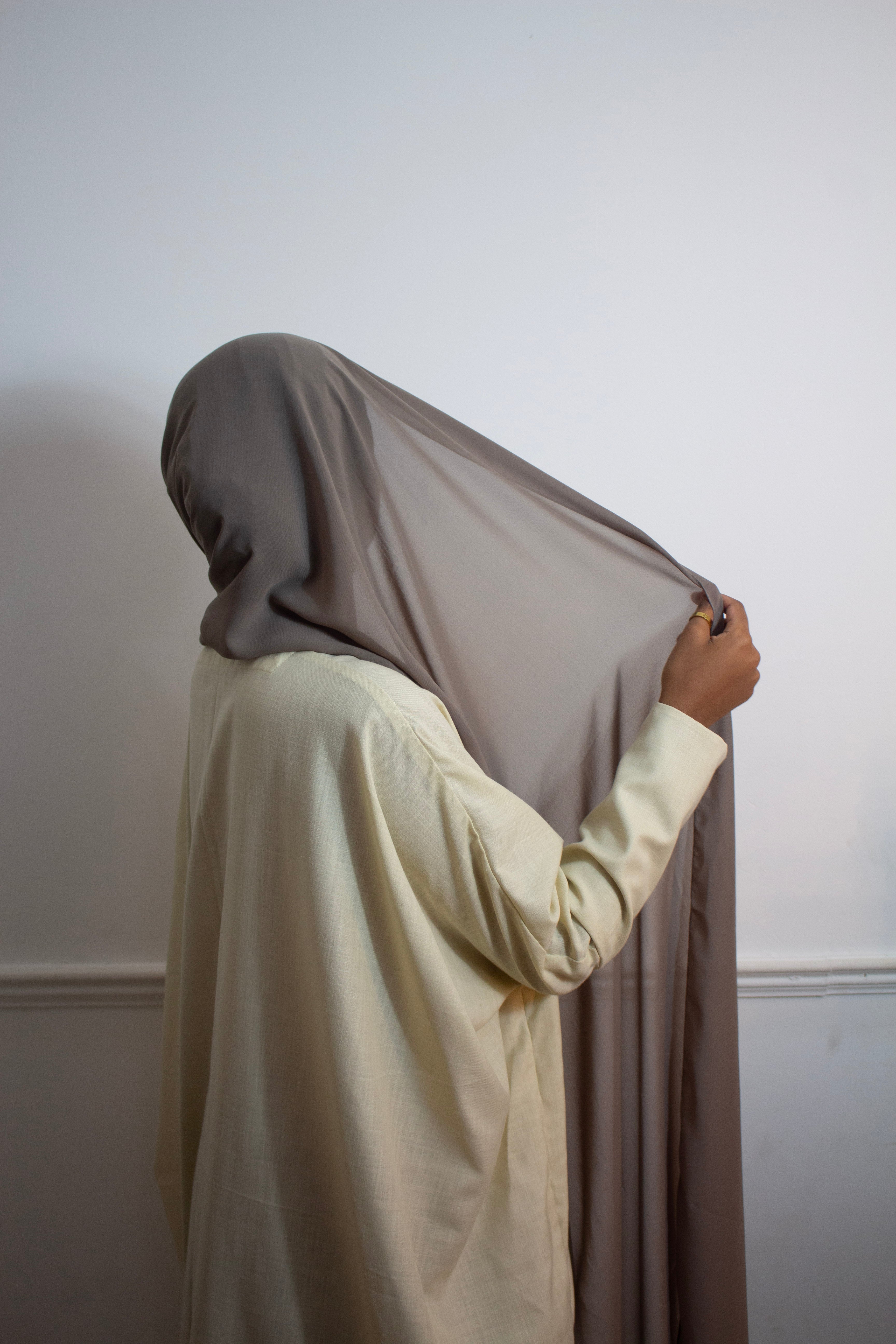 Silk Chiffon Hijab - Sand
