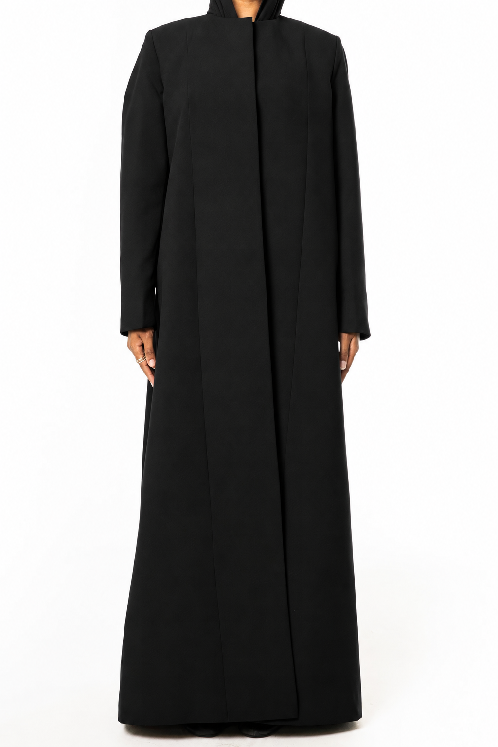 Black Structured Coat Abaya