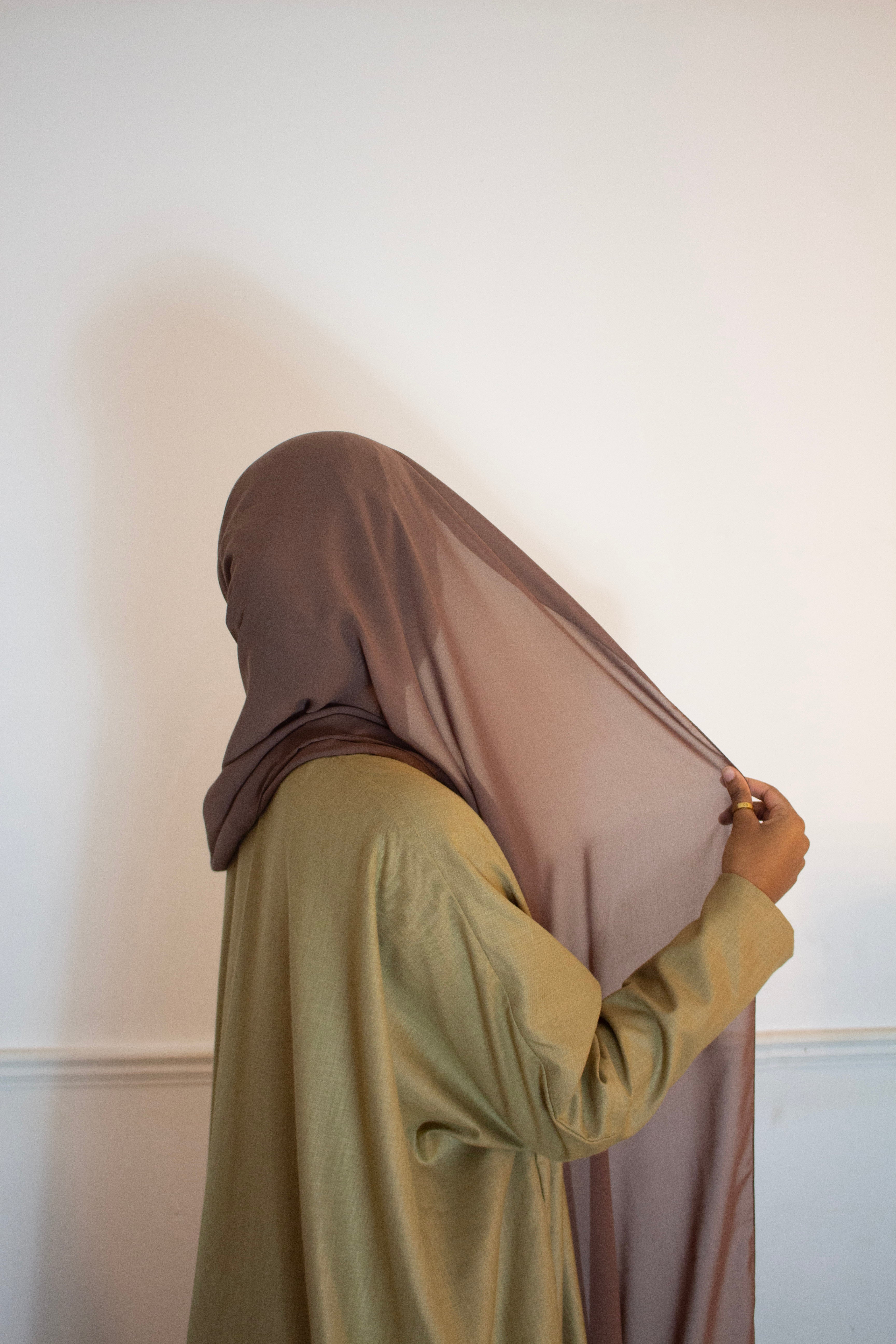 Silk Chiffon Hijab - Tan